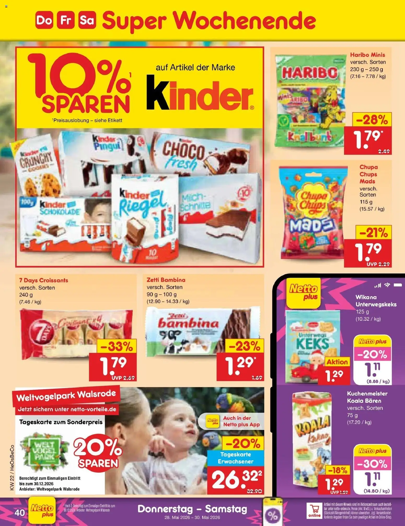 Netto Marken-Discount Prospekt Bitterfeld-Wolfen – gültig ab 26.05.2026 | Seite: 48 | Produkte: Haribo, Milch, Schokolade, Chips