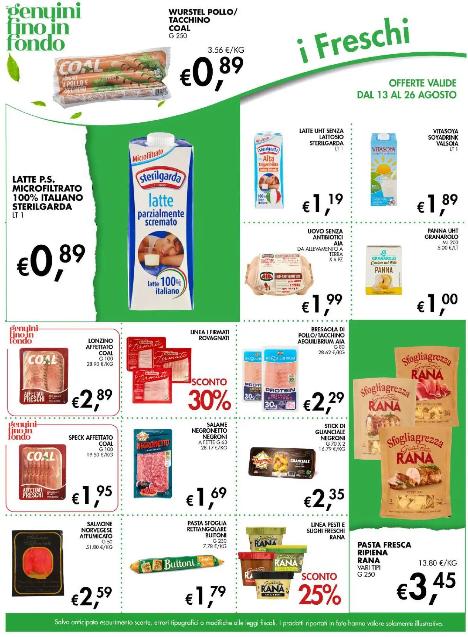 Volantino Coal del 13/08/2026 | Pagina: 7 | Prodotti: Panna, Pasta, Vitello, Terra