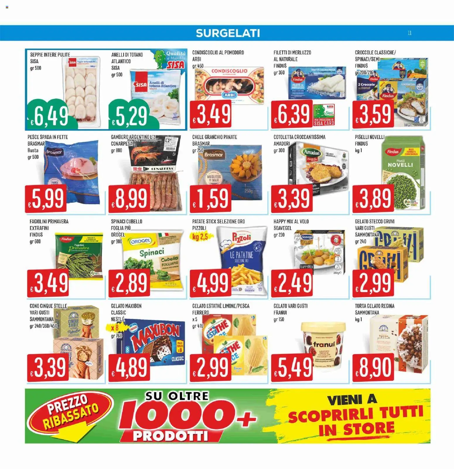 Volantino SISA del 06/08/2026 | Pagina: 11 | Prodotti: Patate, Pomodoro, Lampone, Fagiolini