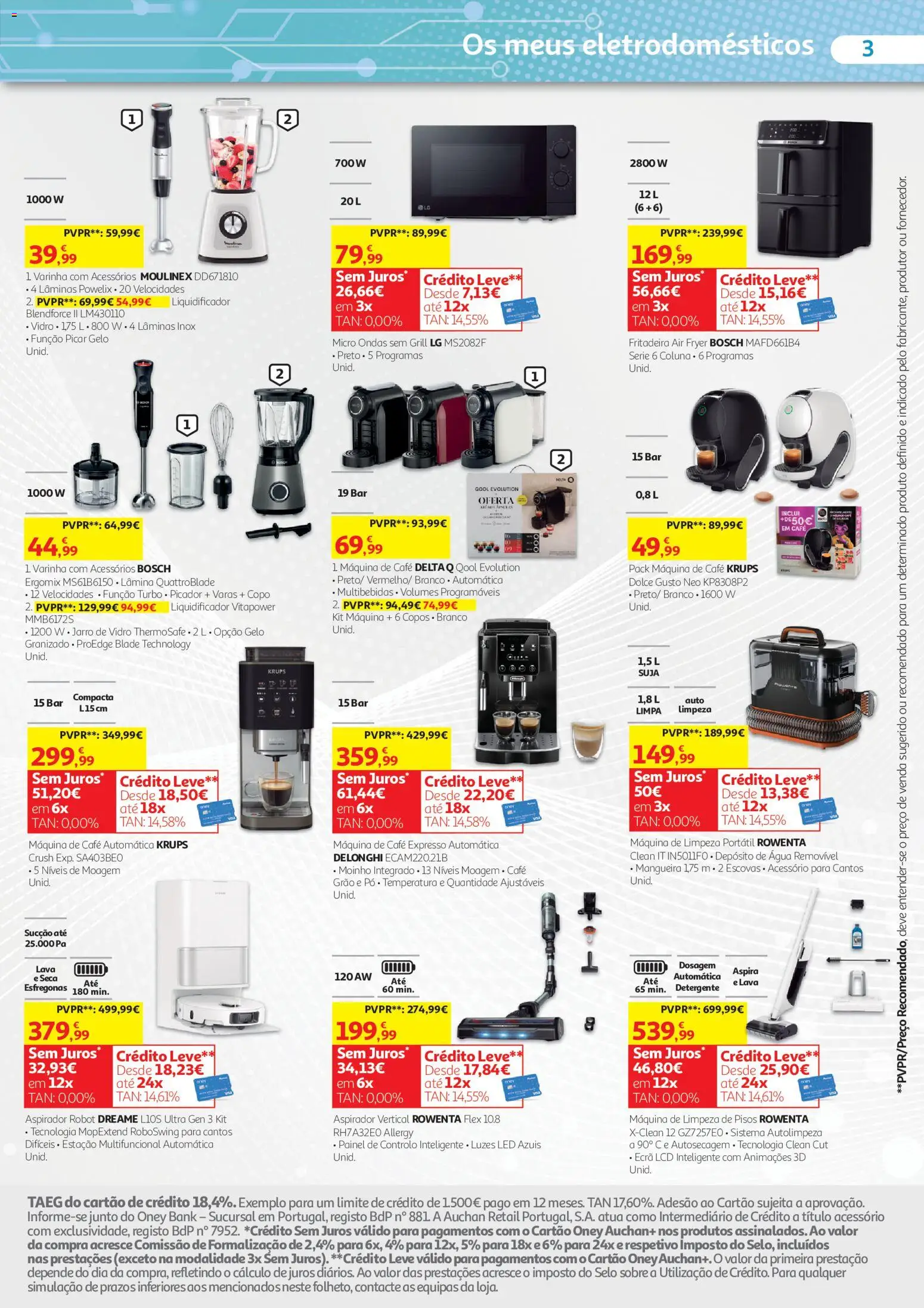Auchan folheto Conforto para toda a família │ válido de 07/10/2026 | Página: 3 | Produtos: Agua, Copos, Fritadeira, Pó