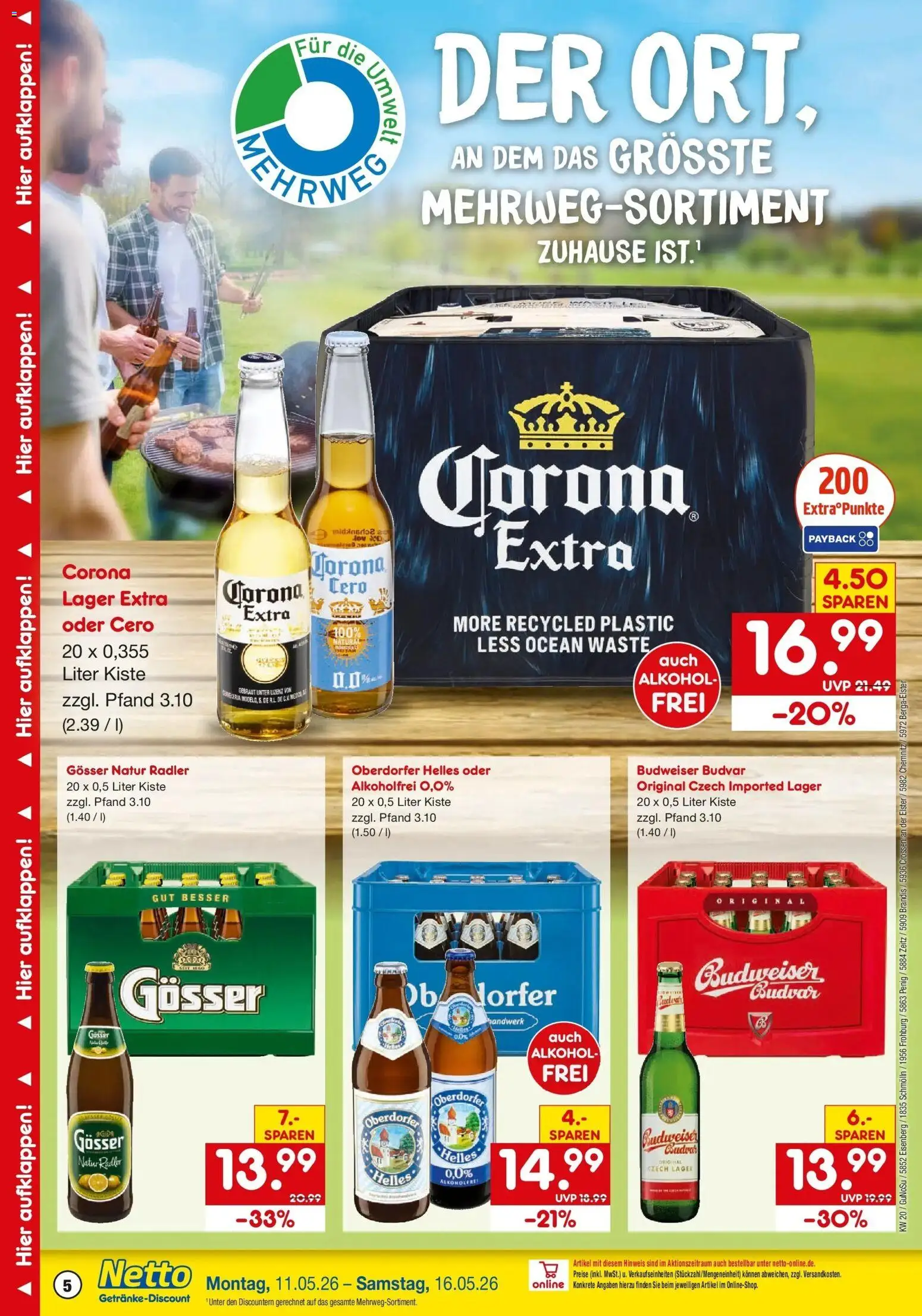 Netto Marken-Discount Prospekt Schmölln	 – gültig ab 10.05.2026 | Seite: 5 | Produkte: Radler, Budweiser