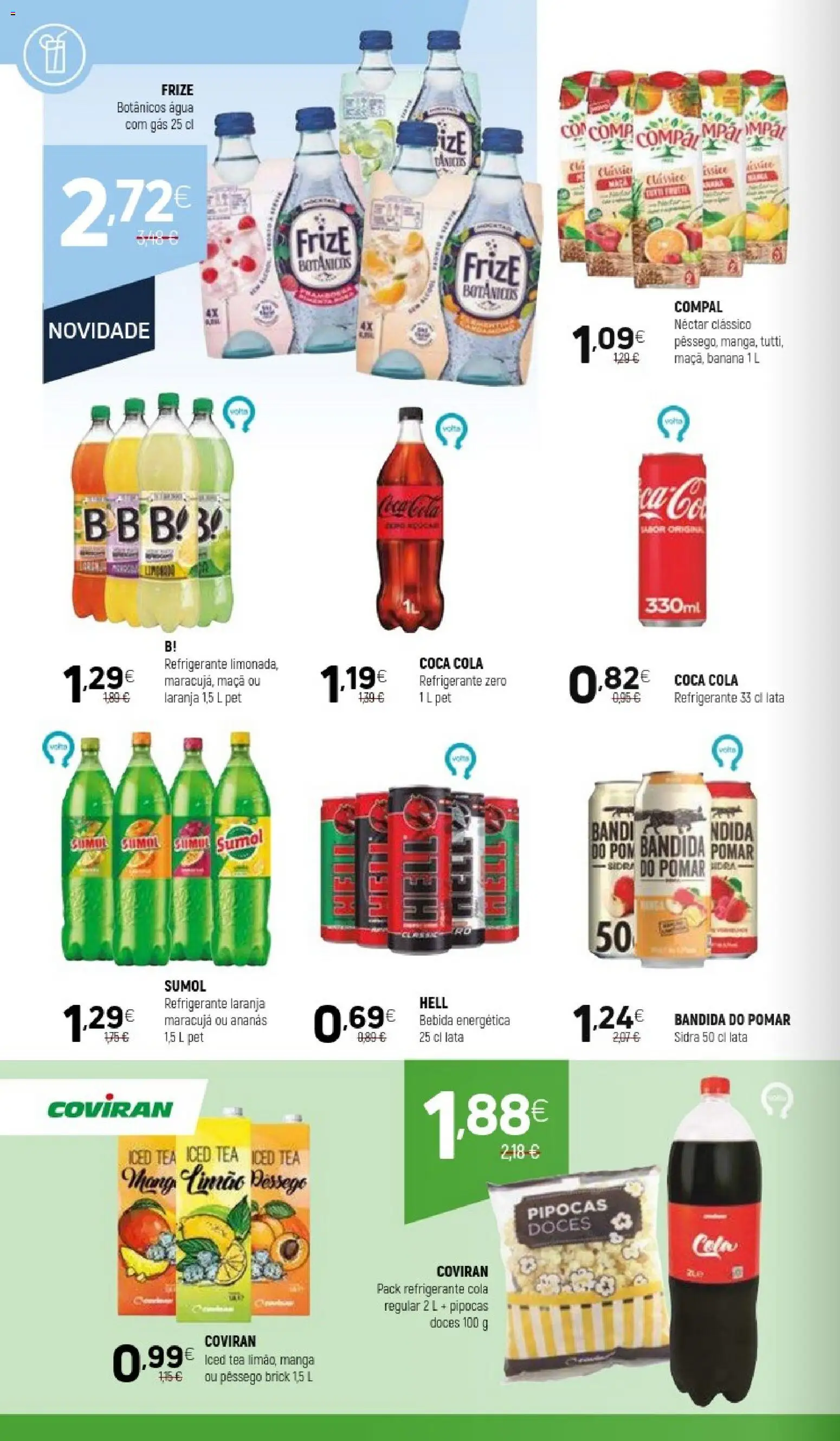 Coviran folheto │ válido de 16.06.2026 | Página: 14 | Produtos: Agua, Banana, Doces, Bebida