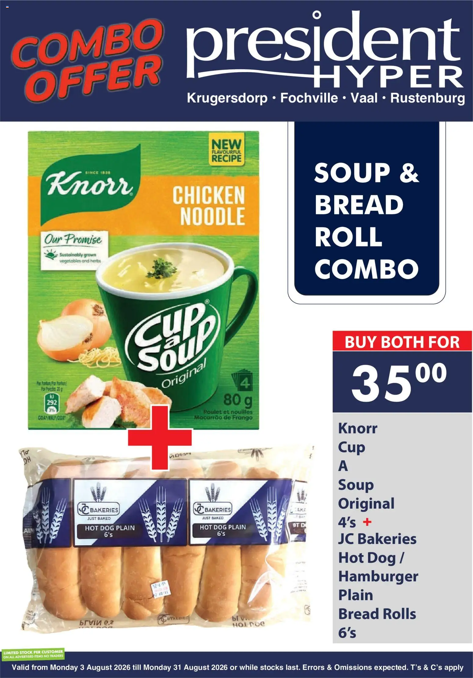 New President Hyper catalogue – valid from 03/08/2026 | Page: 6 | Products: Bread, Soup, Herbs, Vegetables