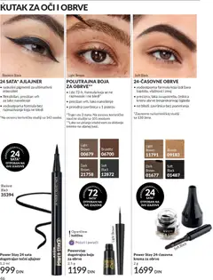 24 SATA* AJLAJNER, raskošni pigmenti za ultimativni intenzitet, fleksibilan, precizan vrh za lako nanošenje, vodootporna formula bez razmazivanja koja ne bledi - pregled AVON kataloga - važi od 01.05.2026 | Strana: 46 | Proizvode: Ajlajner, Krema