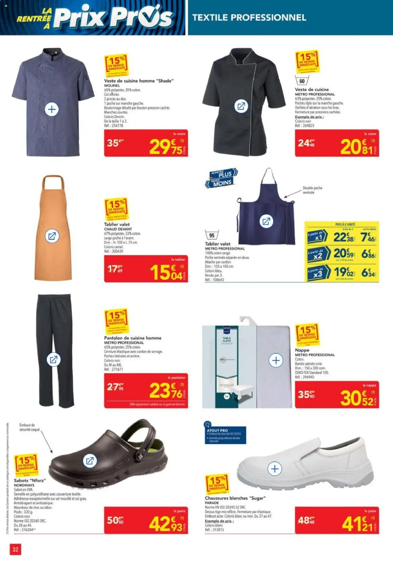 {H1} | Page: 32 | Produits: Ceinture, Pinces, Coton, Chaussures