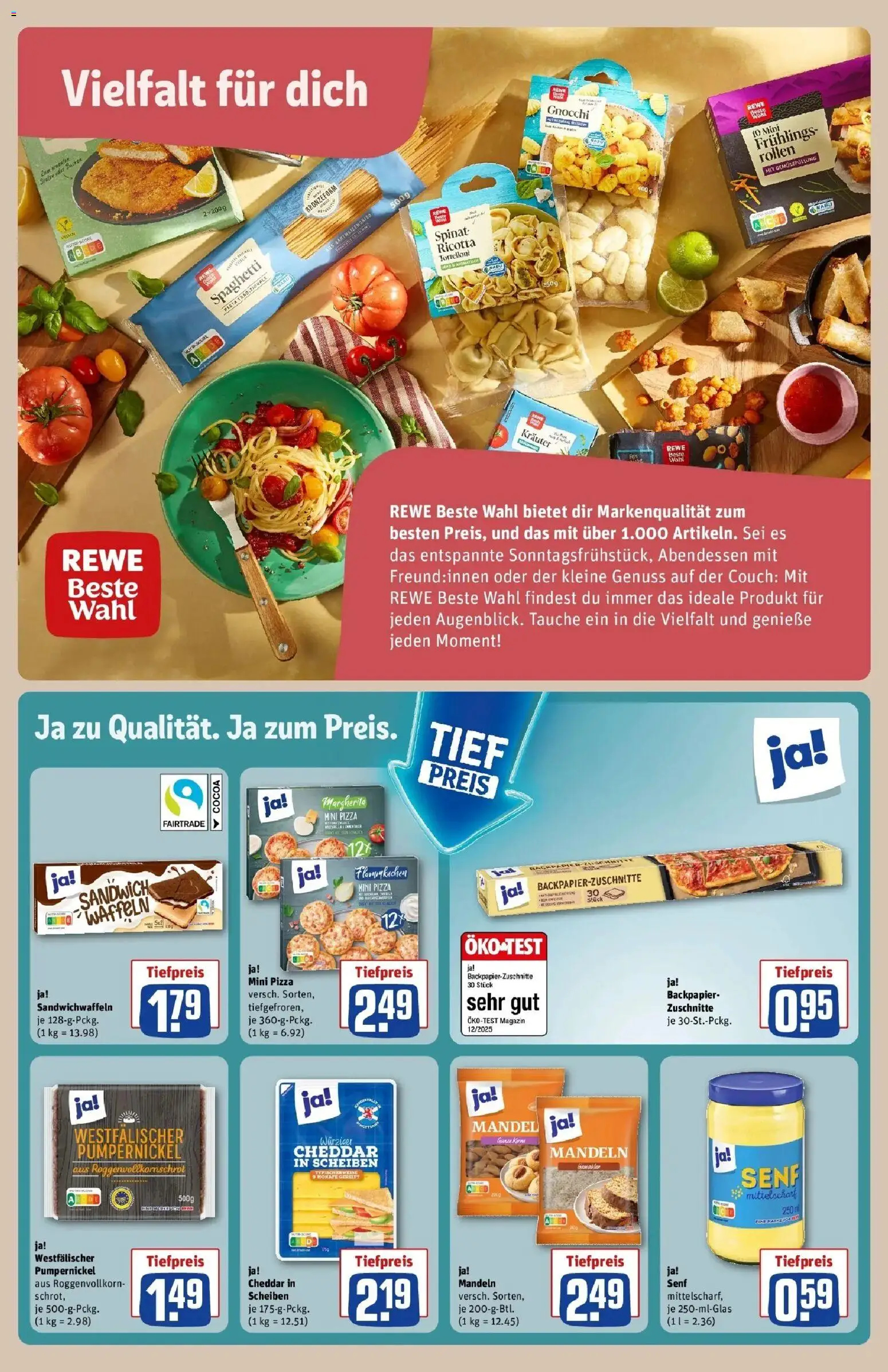 REWE Prospekt ab 21.09.2026 zum Blättern » Angebote | Seite: 29 | Produkte: Spaghetti, Waffeln, Magazin, Pizza