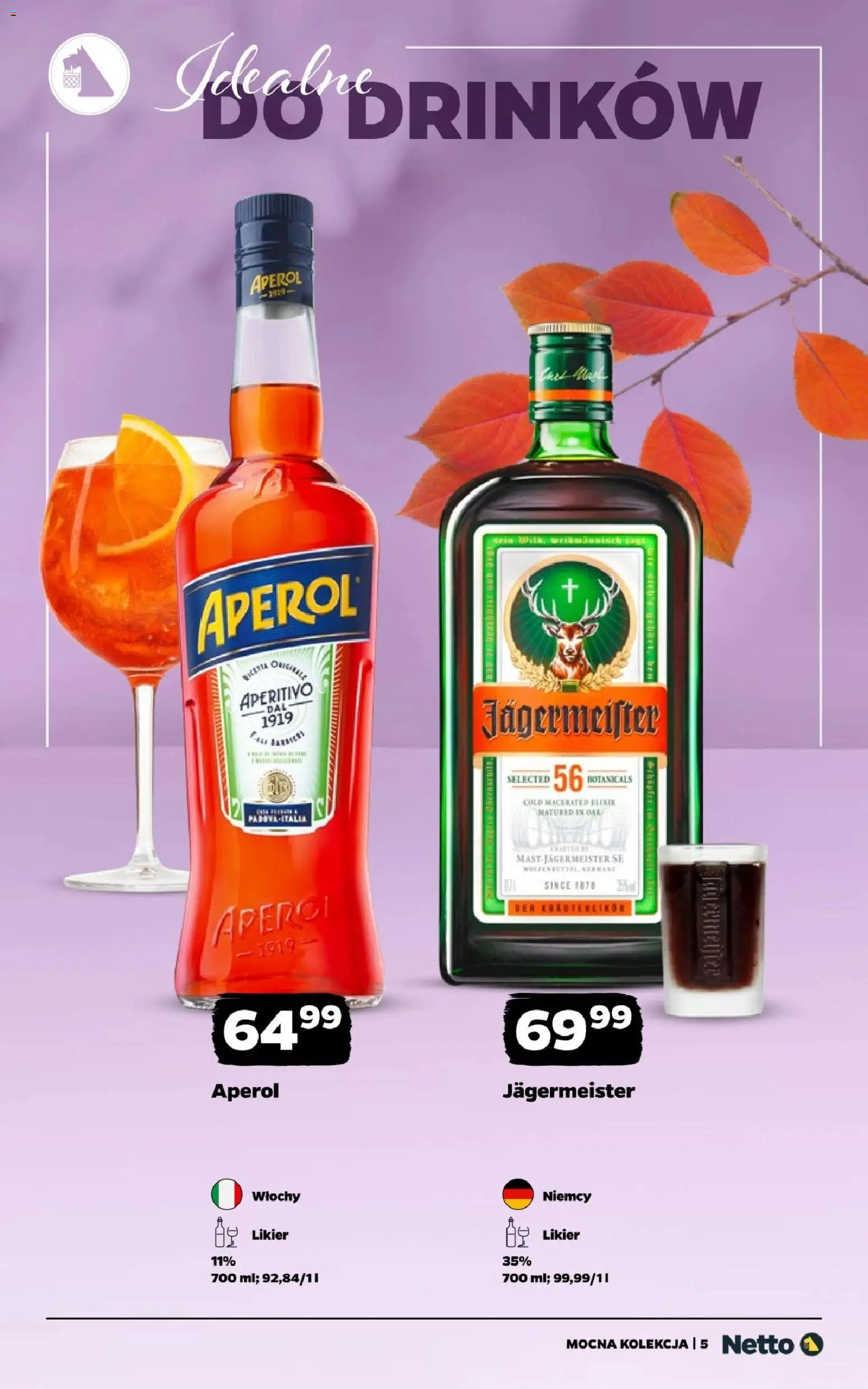 Netto gazetka - Mocne alkohole od 28.09.2026 | Strona: 5 | Produkty: Aperitif, Jagermeister, Aperol