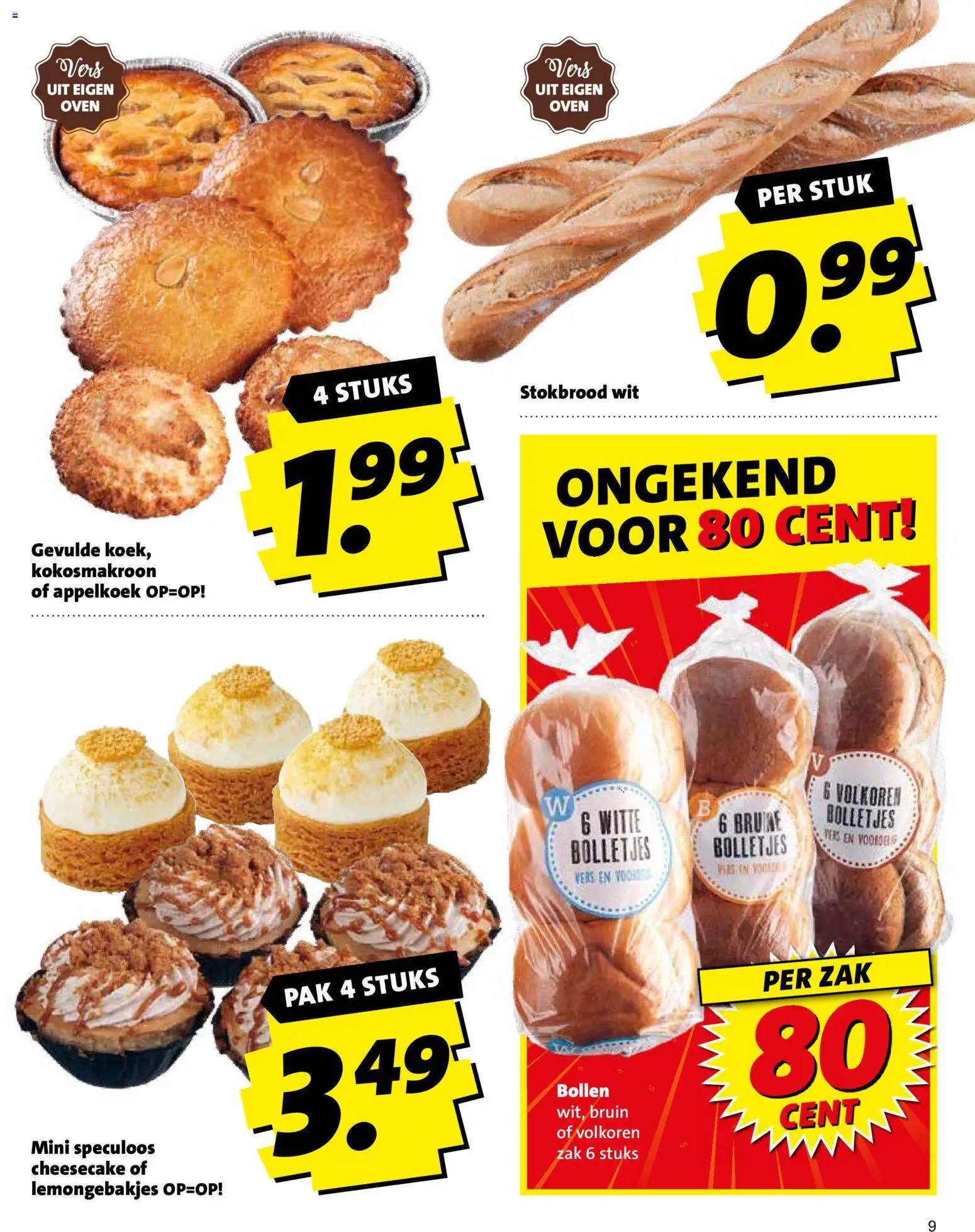 {H1} | Pagina: 9 | Producten: Stokbrood, Zak, Oven, Bolletjes