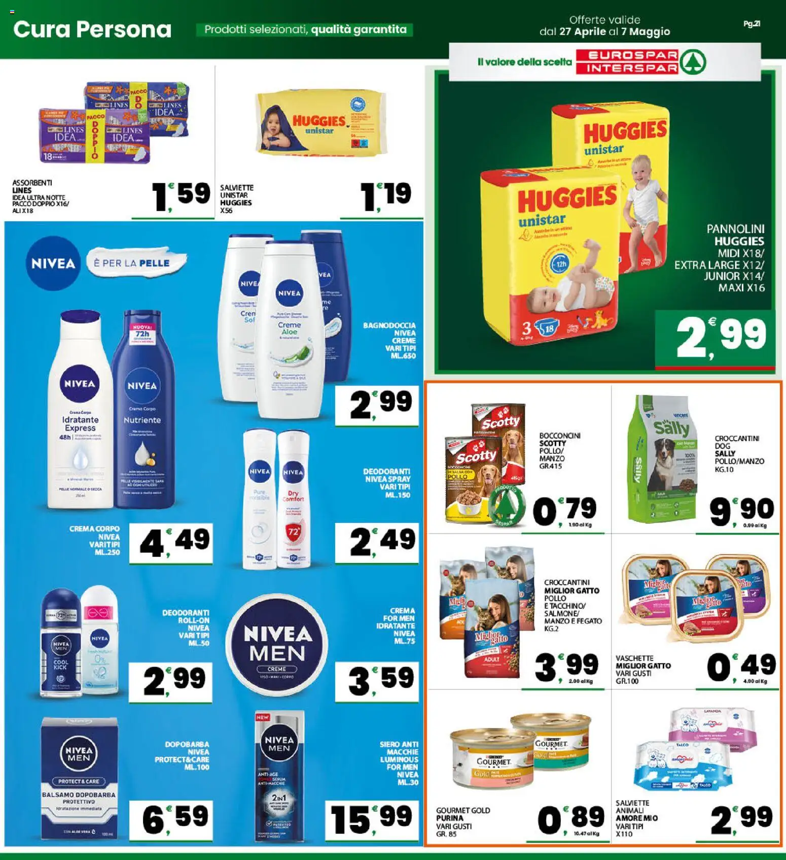 Volantino Interspar del 27.04.2026 | Pagina: 21 | Prodotti: Balsamo, Crema, Dopobarba, Talco
