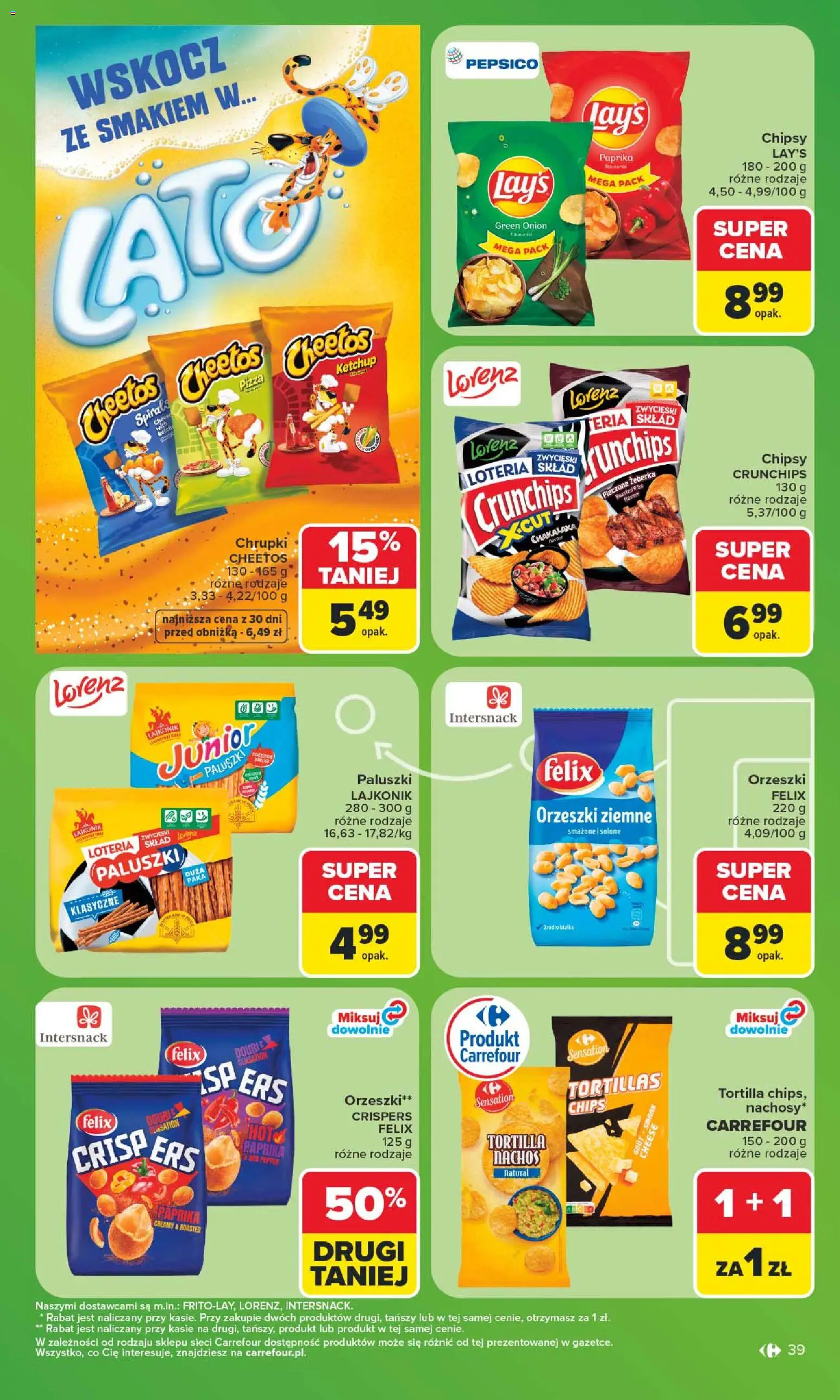 Carrefour gazetka od 29.06.2026 | Strona: 41 | Produkty: Chipsy, Nachos, Paluszki, Orzeszki ziemne