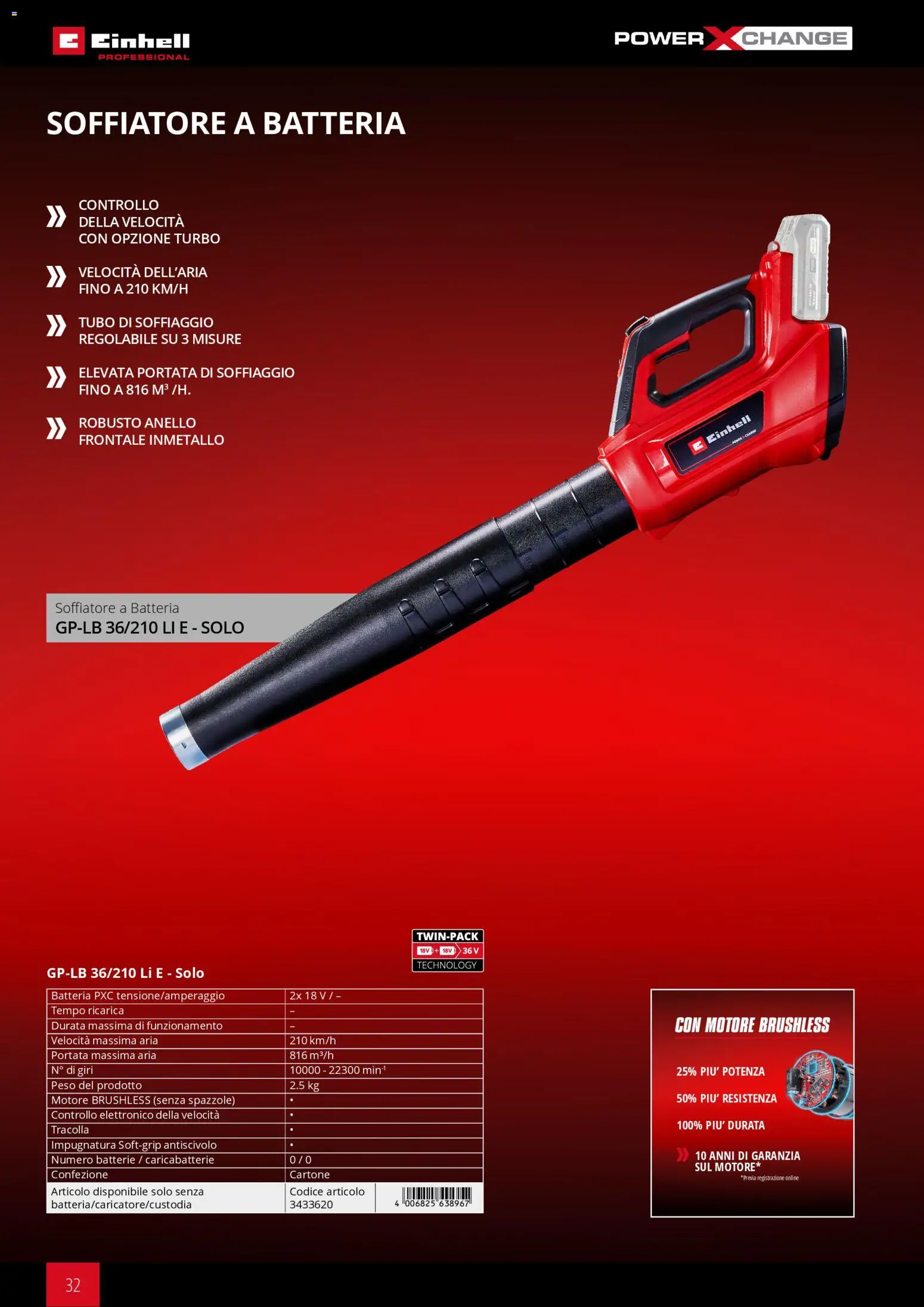 Volantino Einhell del 17.03.2026 | Pagina: 34 | Prodotti: Tubo, Anello, Batterie, Caricabatterie