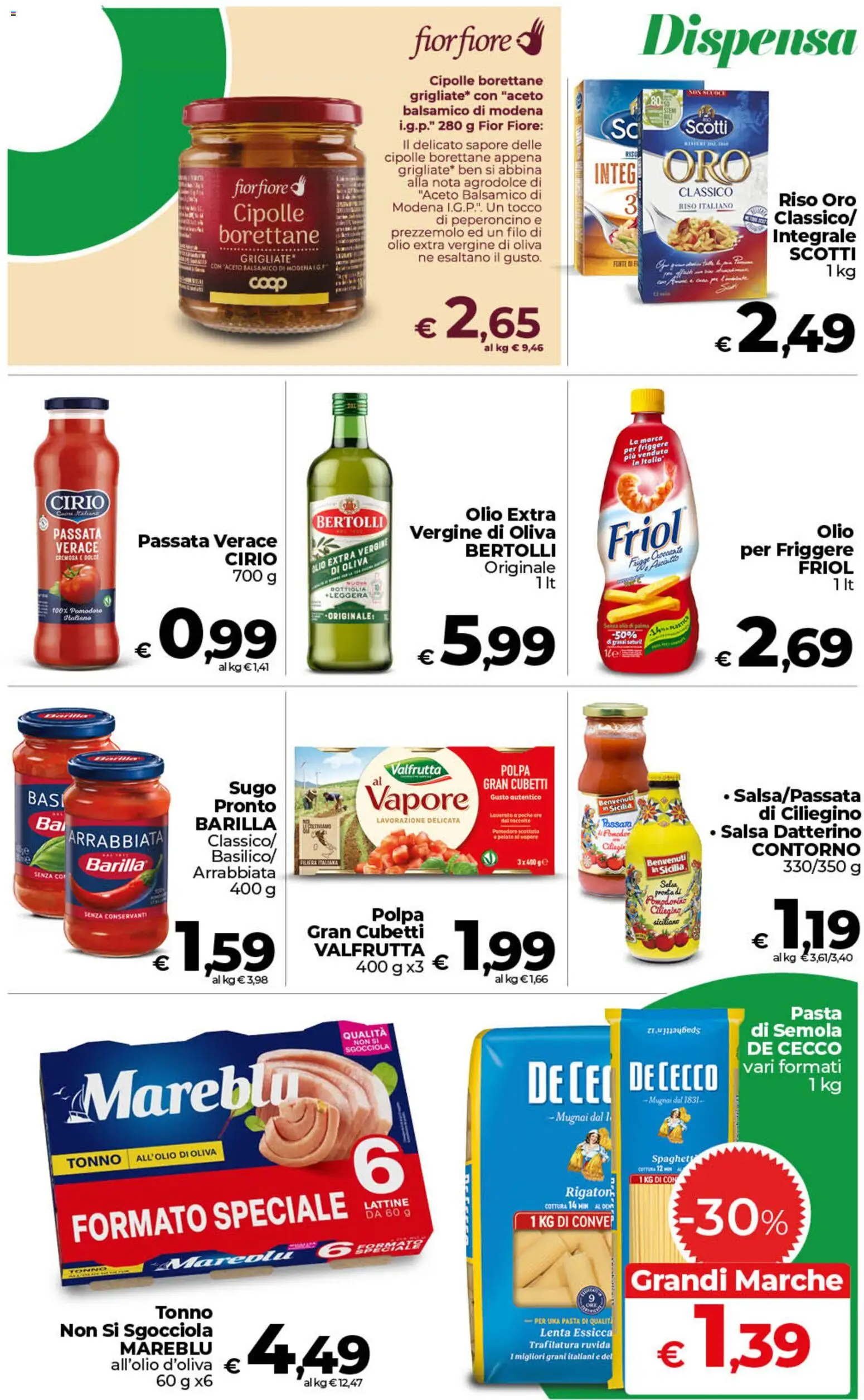 Volantino COOP del 11/09/2026 | Pagina: 31 | Prodotti: Cipolle, Salsa, Pasta di semola, Olio