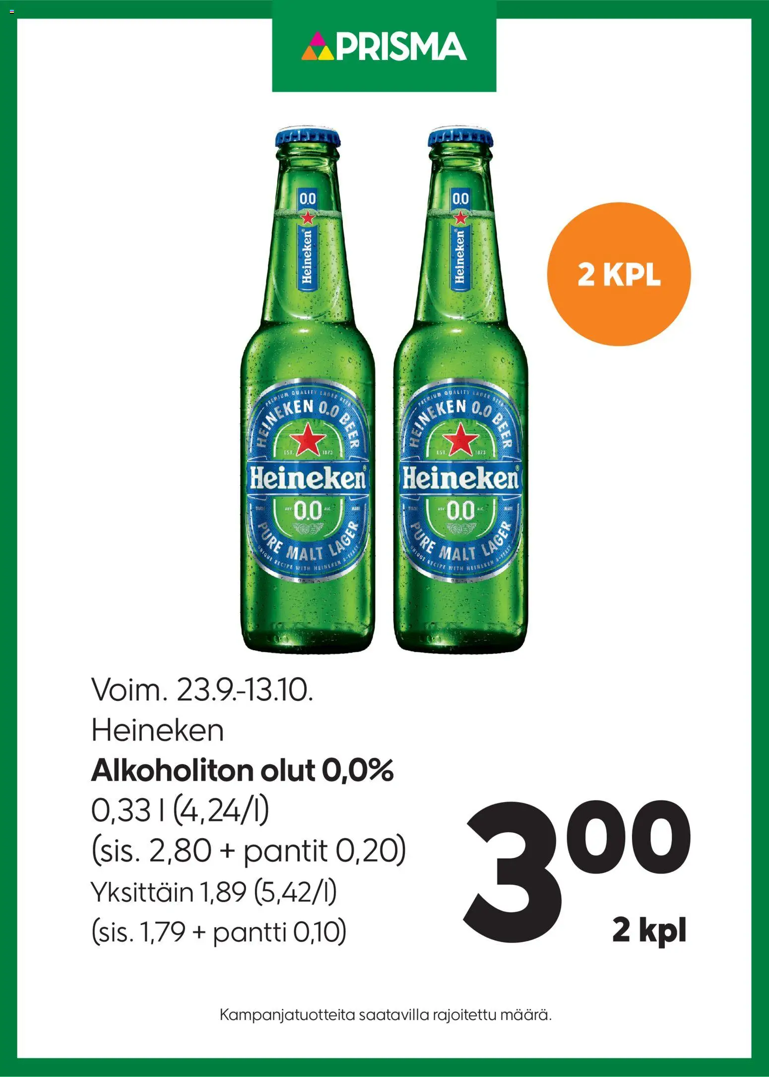 Prisma Heineken – voimassa 23/09/2026 alkaen | Sivu: 1