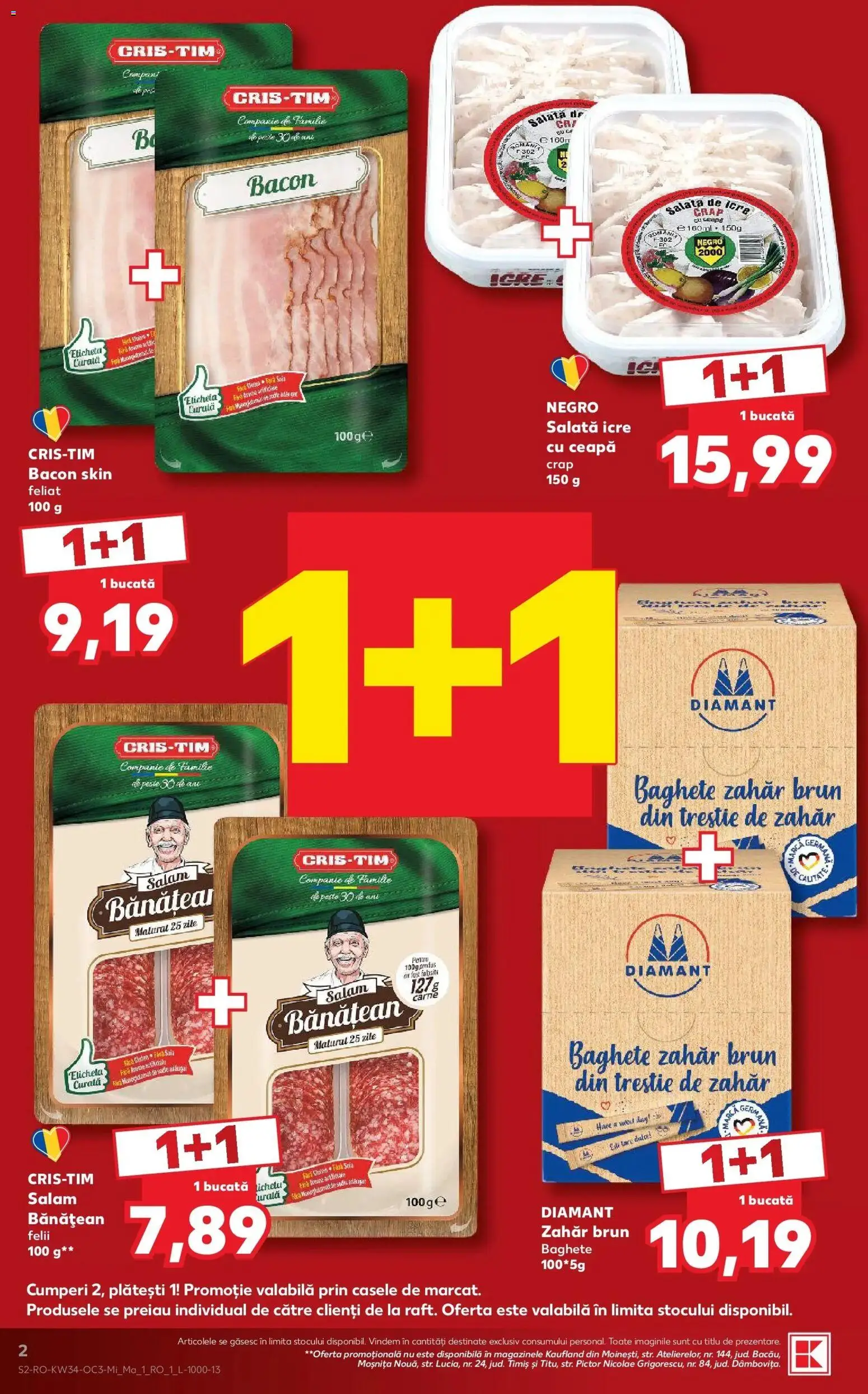 Kaufland Carei 19.08.2026 - Revista si Oferta | Pagină: 2 | Produse: Bacon, Pește, Salată, Ceapă