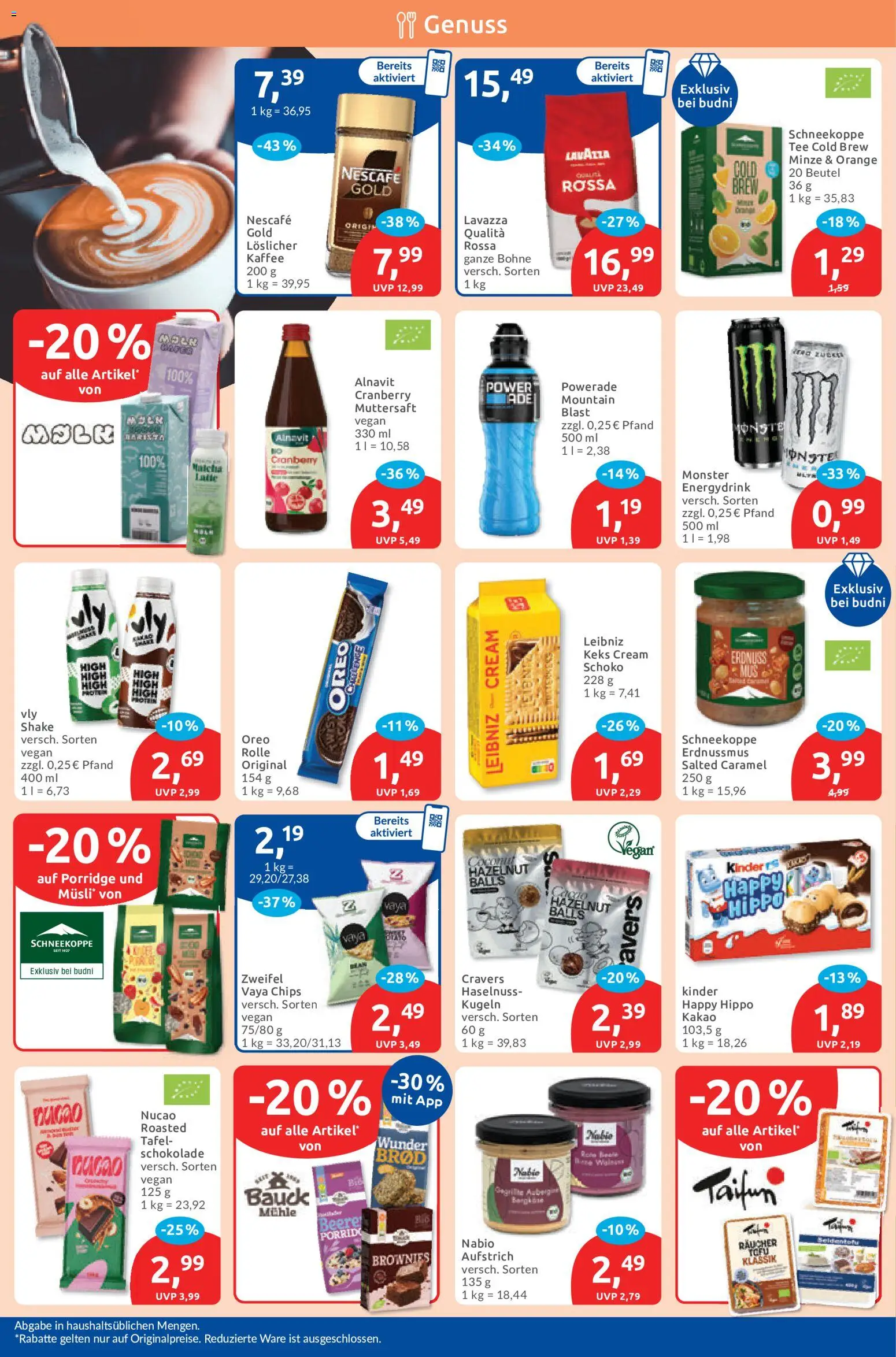 Budni Prospekt – gültig ab 08.06.2026 | Seite: 6 | Produkte: Lavazza, Kaffee, Monster, Chips