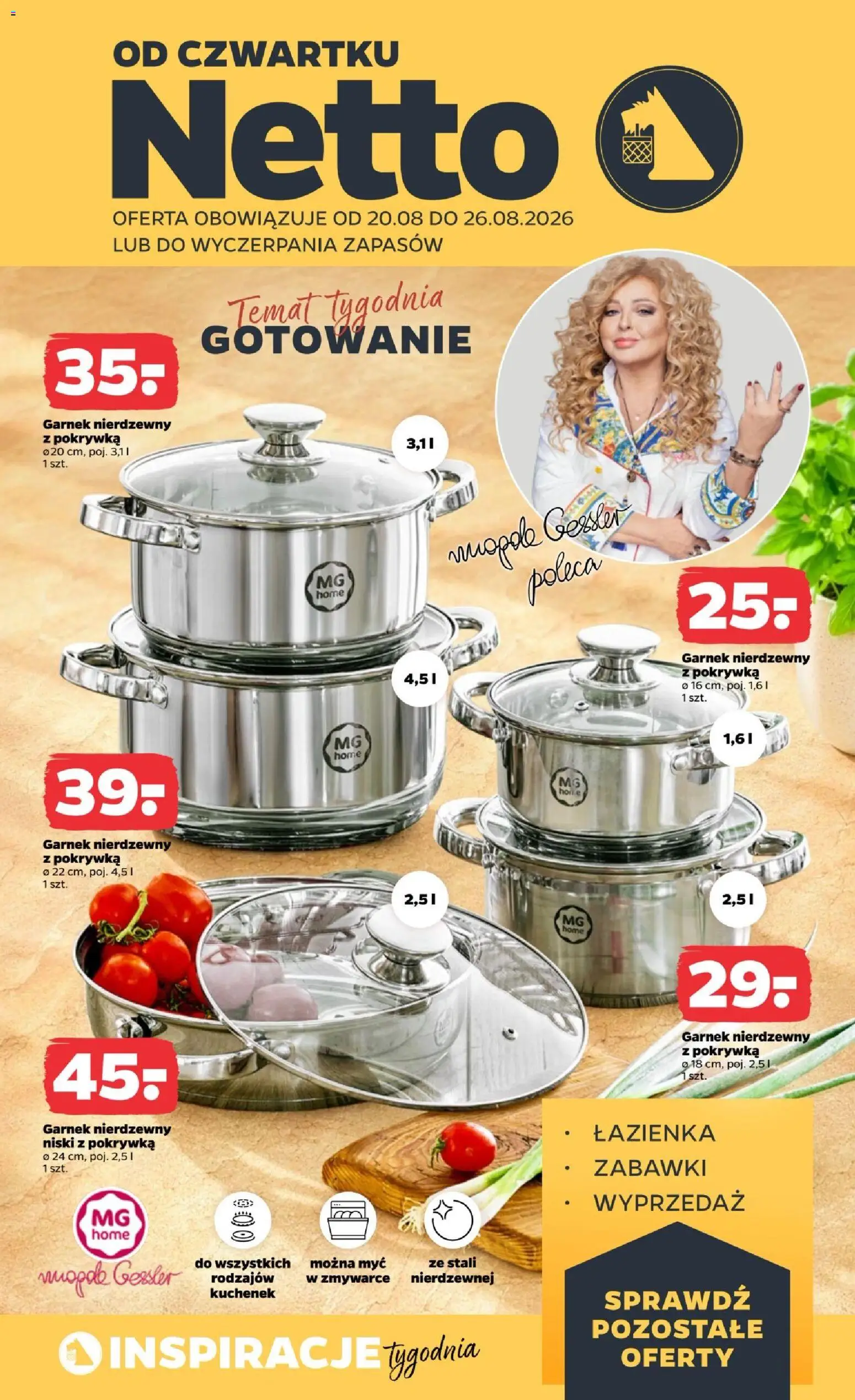 Netto gazetka od czwartku NonFood od 20.08.2026 | Strona: 1 | Produkty: Zabawki, Garnek