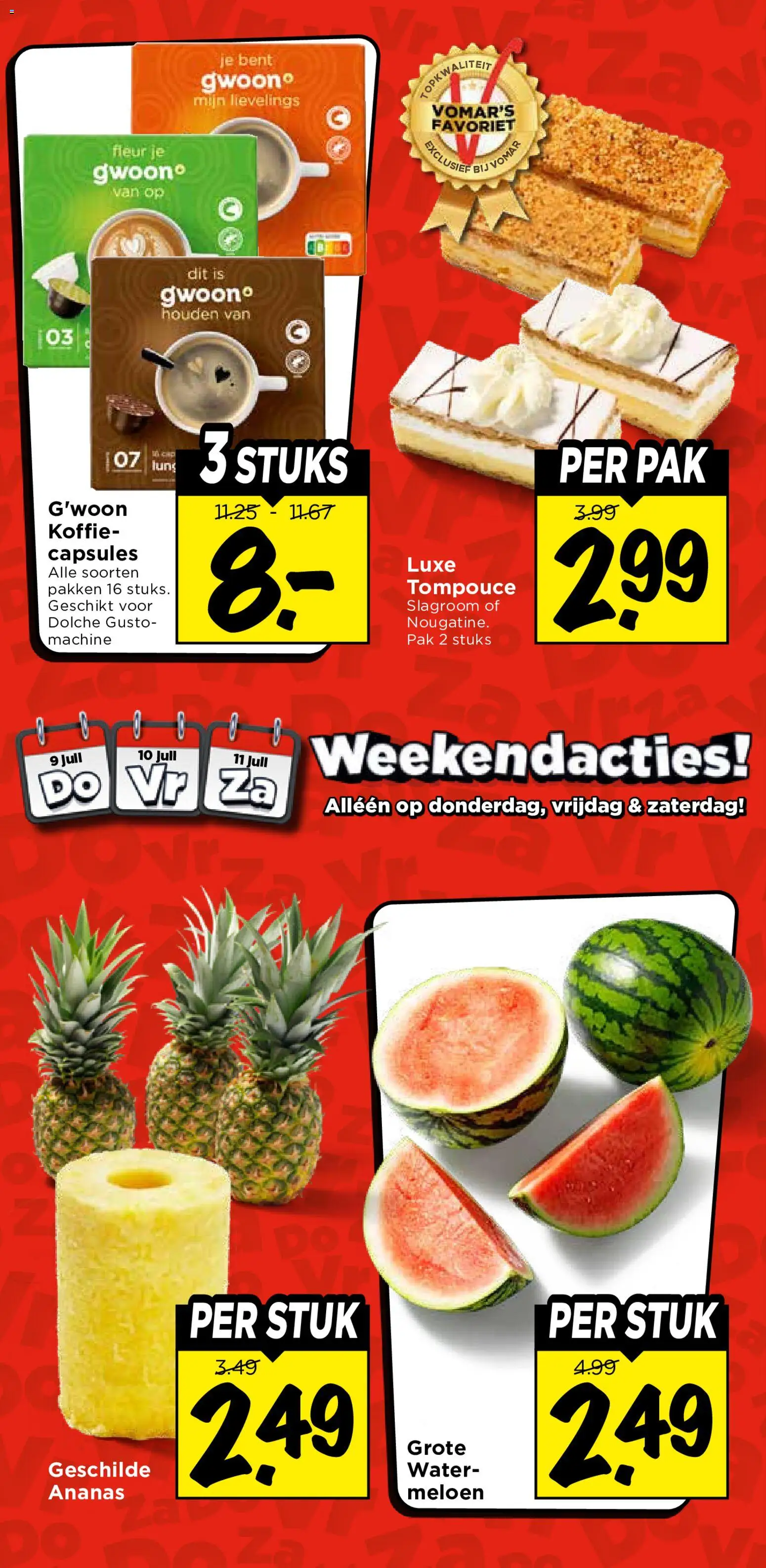 {H1} | Pagina: 3 | Producten: Meloen, Koffie, Ananas, Slagroom