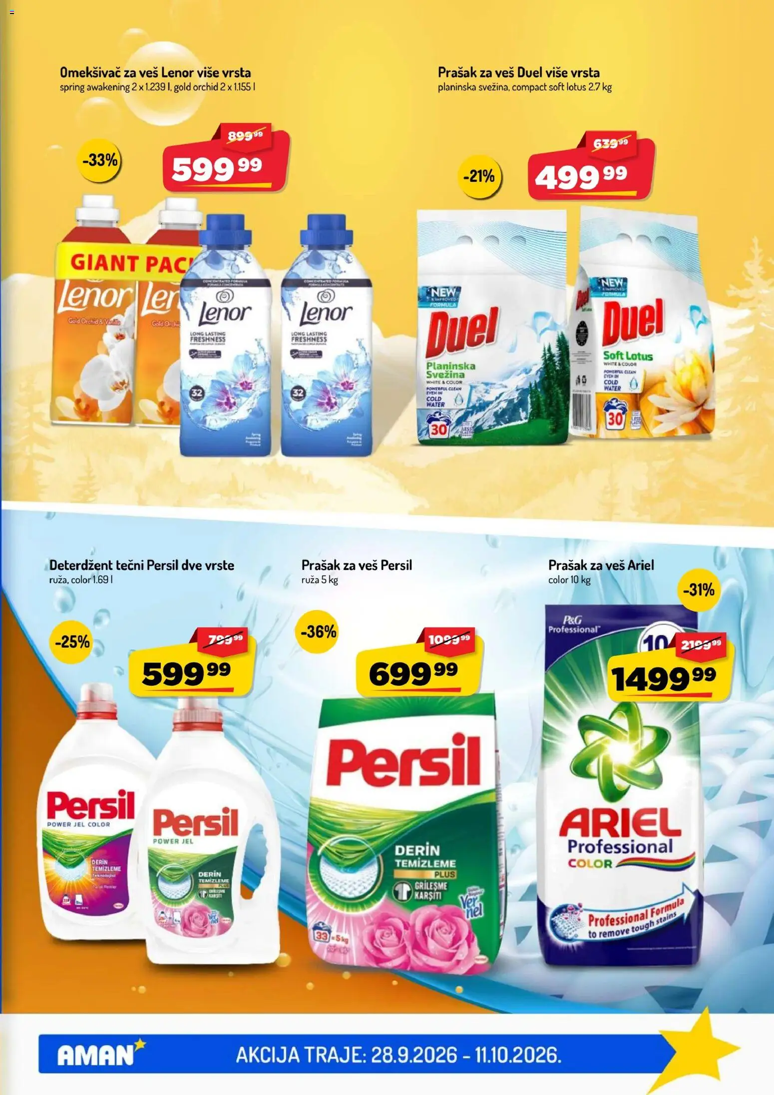 Aman katalog - važi od 28.09.2026 | Strana: 35 | Proizvode: Deterdžent, Ariel, Omekšivač, Persil