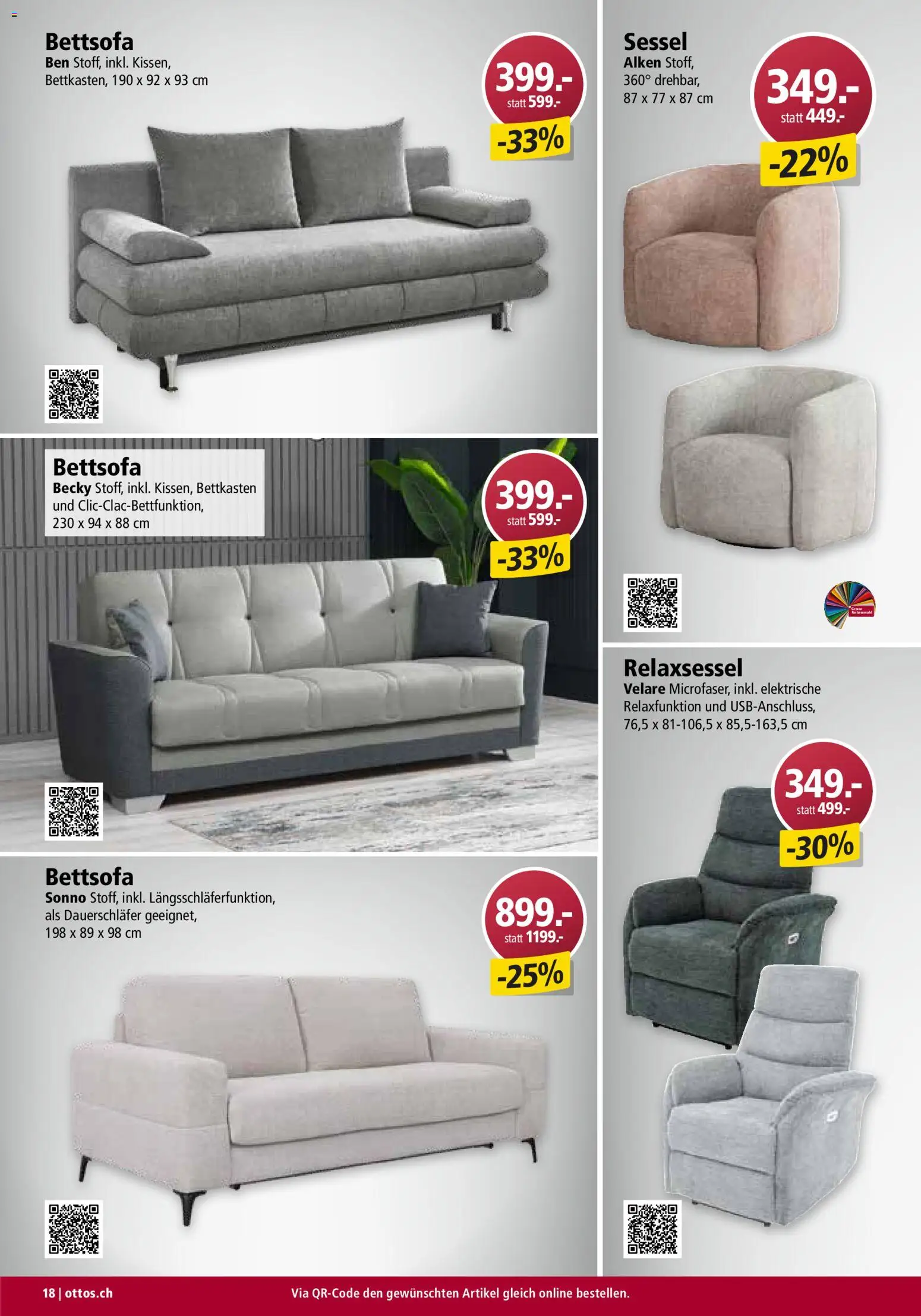 Otto's Aktionen Möbelflyer – gültig ab 01.07.2026 | Seite: 18 | Produkte: Sessel, Relaxsessel