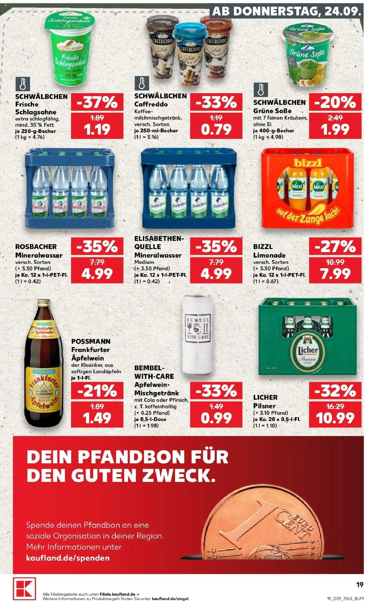Prospekt Kaufland ab 21.09.2026 » Angebote Online zum Blättern | Seite: 31 | Produkte: Cola, Schlagsahne, Kaffee, Mineralwasser