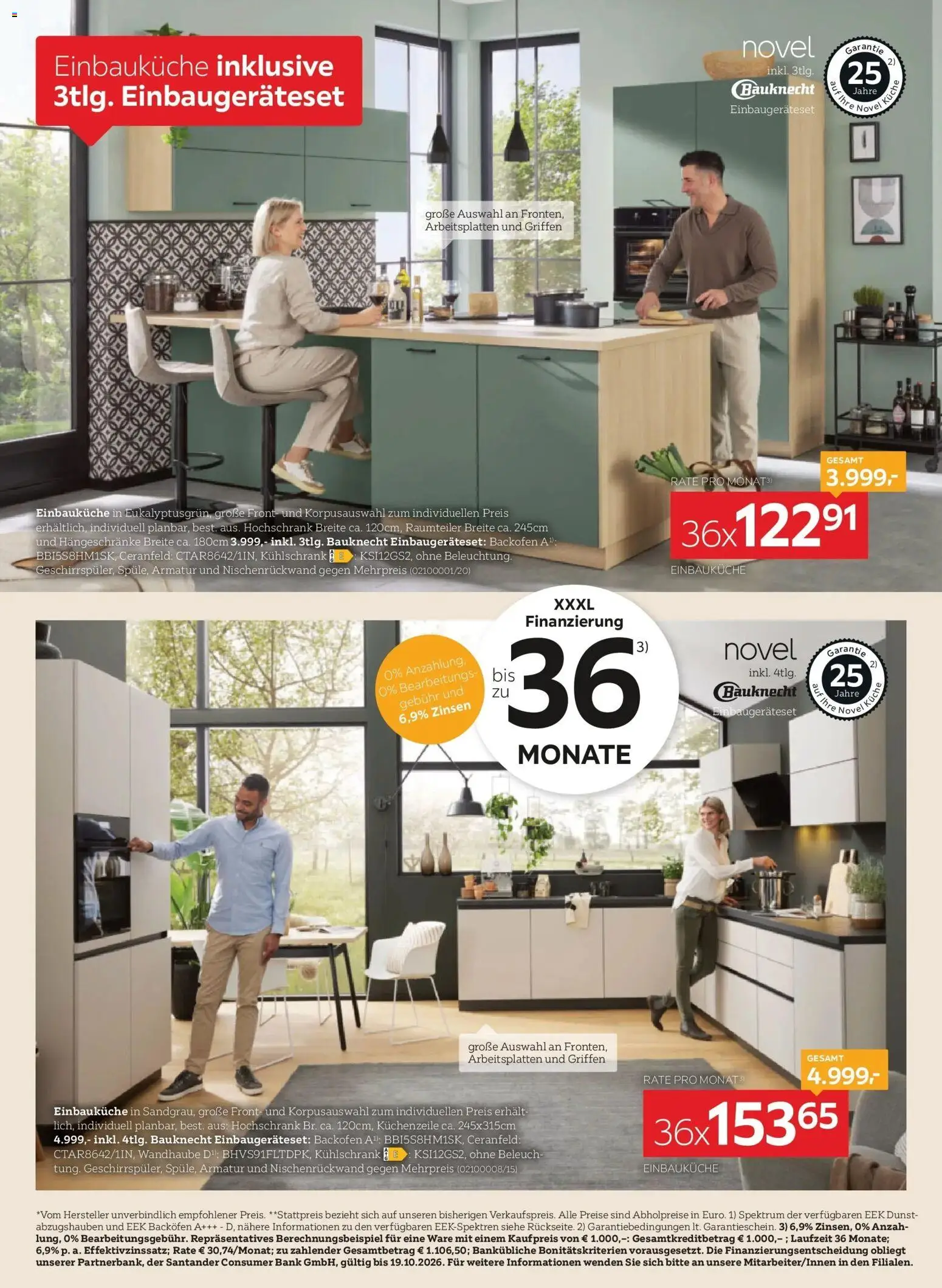 XXXLutz Küchen von 06.10.2026 - Aktuelle Angebote | Seite: 4 | Produkte: Kühlschrank, Küchenzeile