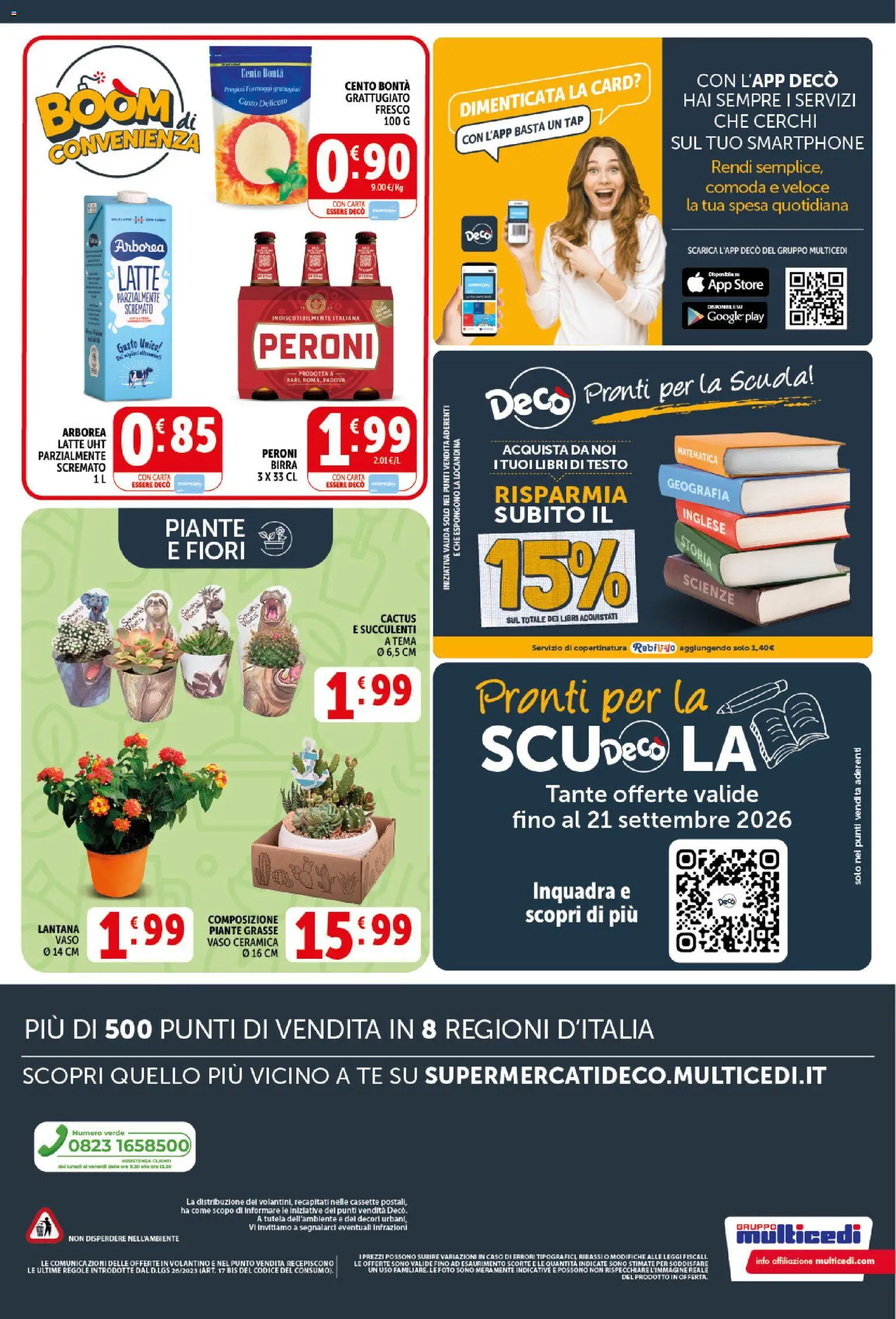 Volantino Decò del 21/08/2026 | Pagina: 20 | Prodotti: Birra, Latte, Smartphone, Vaso