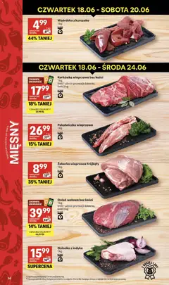 Pogląd oferty "Delikatesy Centrum gazetka" - ważna od 18.06.2026 | Strona: 14 | Produkty: Karkówka, Wątróbka, Polędwiczka wieprzowa, Delikatesy