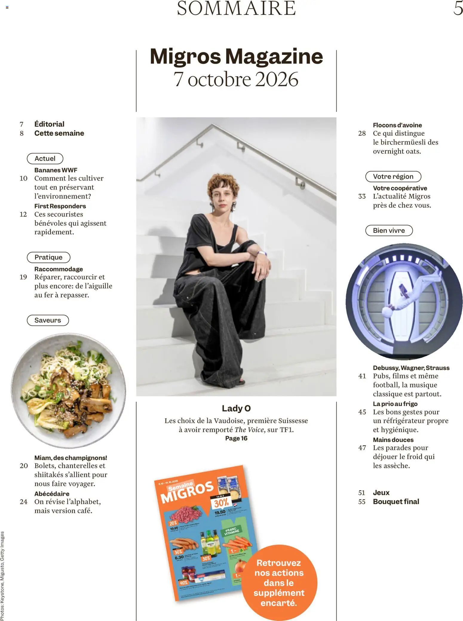 Migros aktionen Magazine FR – gültig ab 07.10.2026 | Seite: 5 | Produkte: Mais, Champignons
