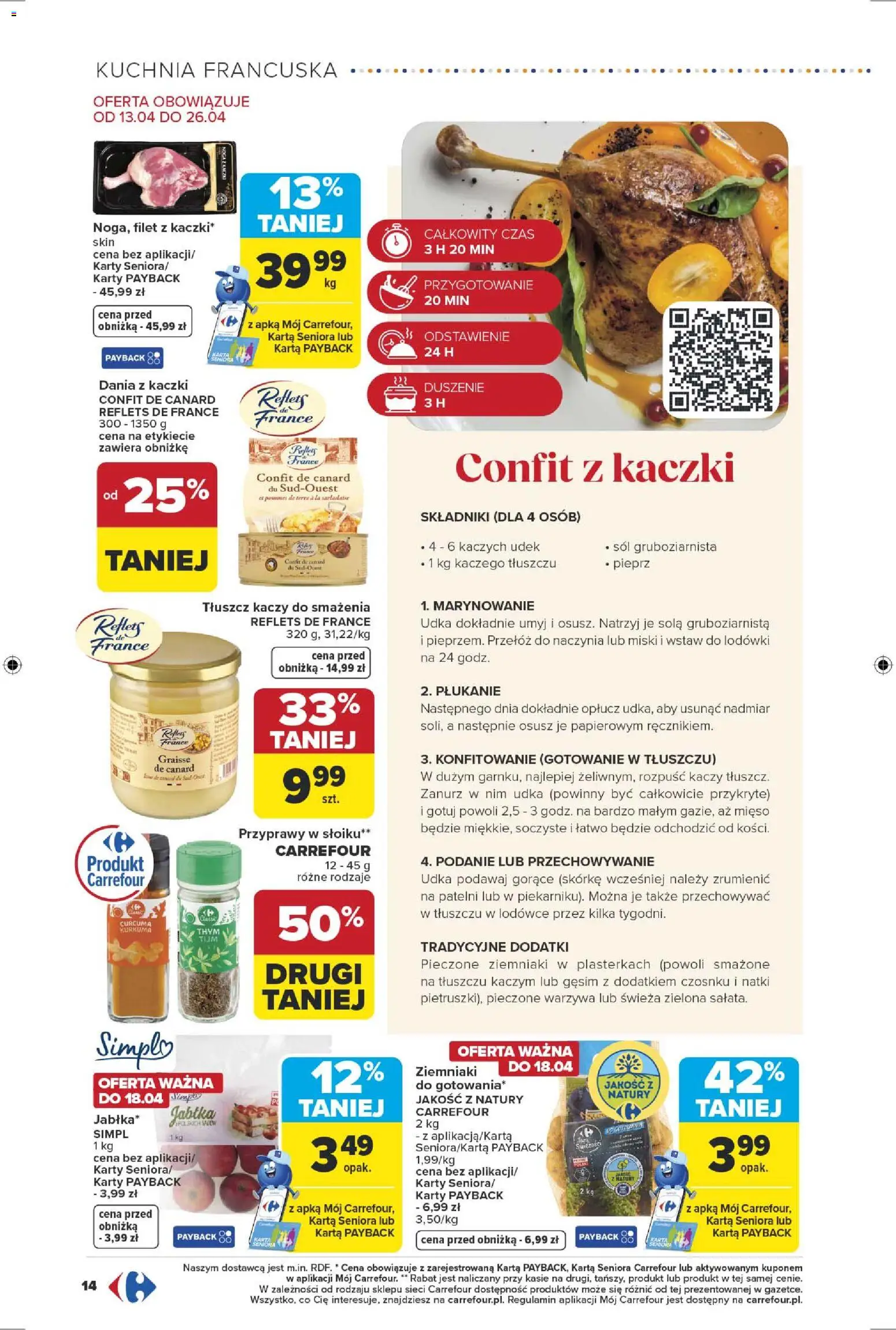 Carrefour gazetka od 13.04.2026 | Strona: 16 | Produkty: Udka, Jabłka, Przyprawy, Ziemniaki