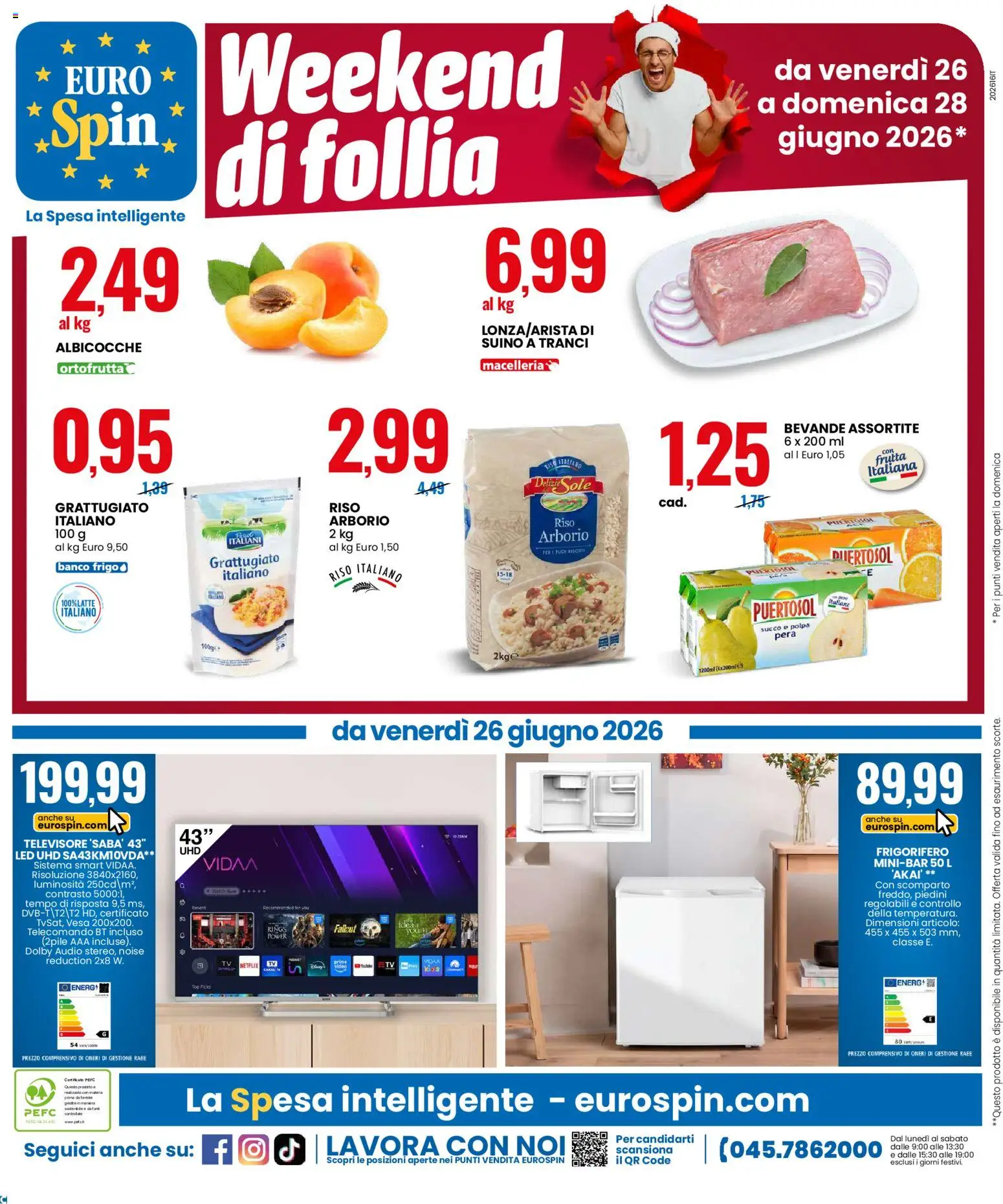 Volantino Eurospin del 18.06.2026 | Pagina: 18 | Prodotti: Succo, Frutta, Suino, Audio