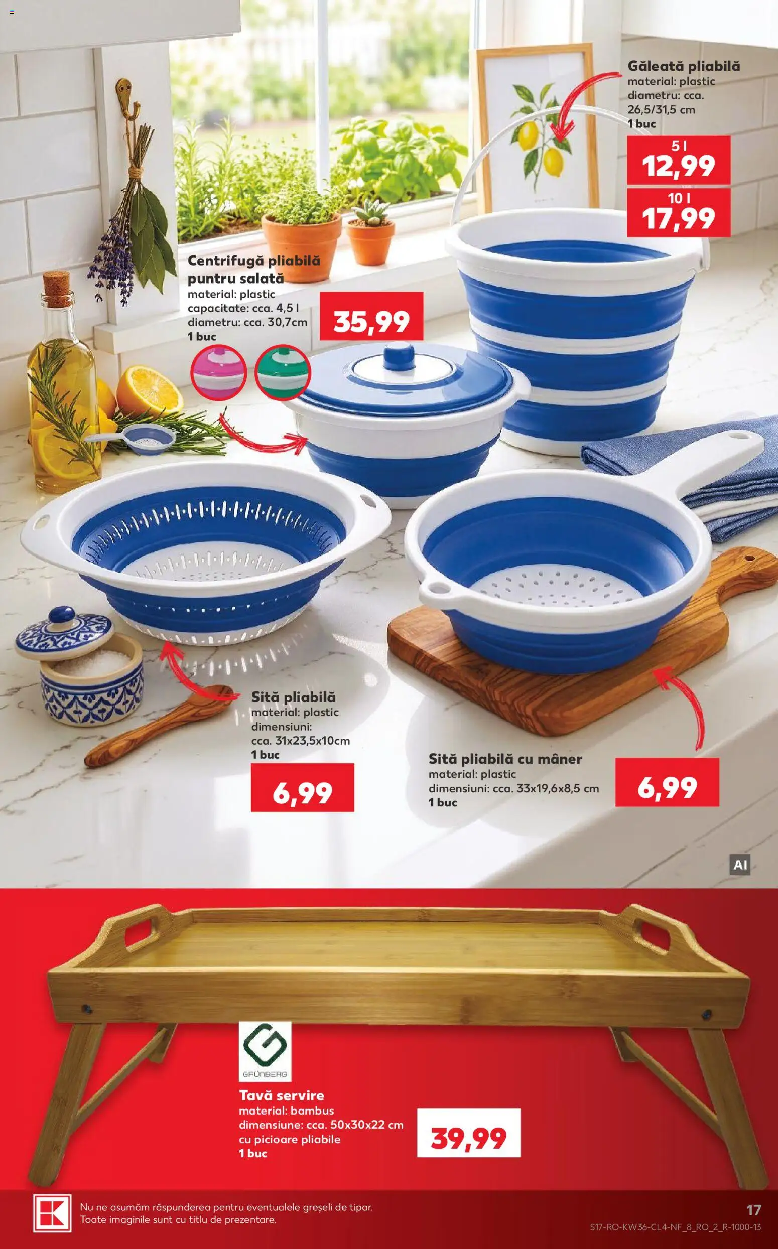 Noul catalog Kaufland – valabil de la 02.09.2026 | Pagină: 17 | Produse: Tava, Sită, Mâner, Salată