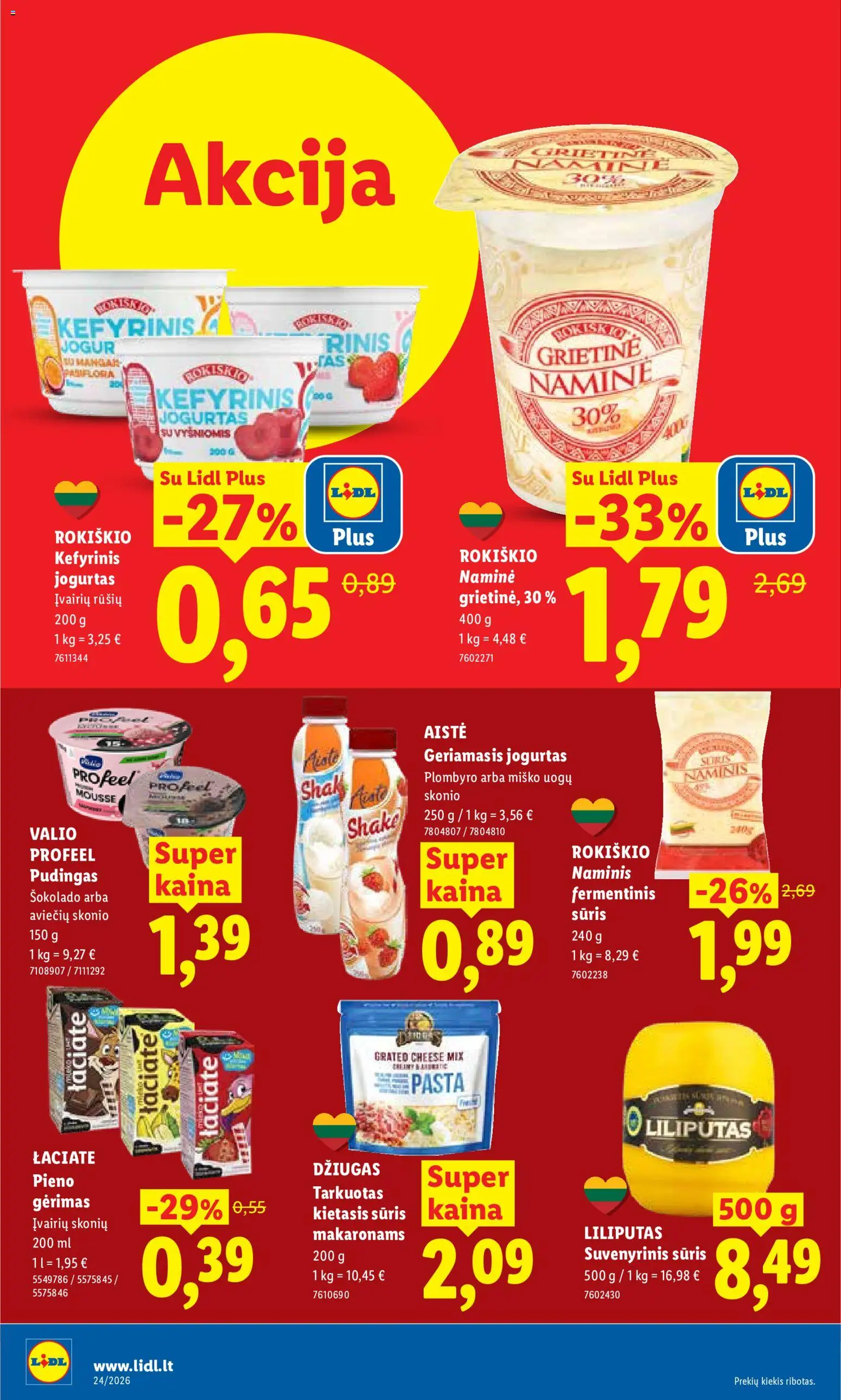 LIDL akcijos nuo 08.06.2026 | Puslapis: 30 | Prekių: Jogurtas, Sūris, Grietinė