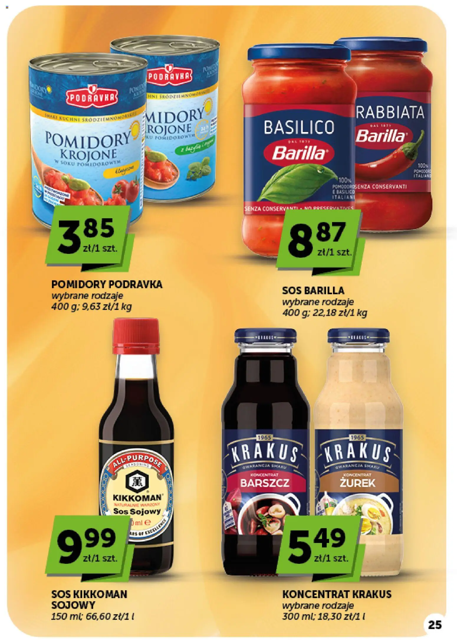 ABC gazetka - Market od 01.10.2026 | Strona: 25 | Produkty: Barilla, Zurek, Pomidory, Sos sojowy