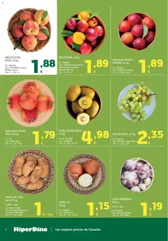 Vista previa HiperDino folleto válido desde el 09/09/2026 | Página: 2 | Productos: Kiwi, Manzana, Ciruelas