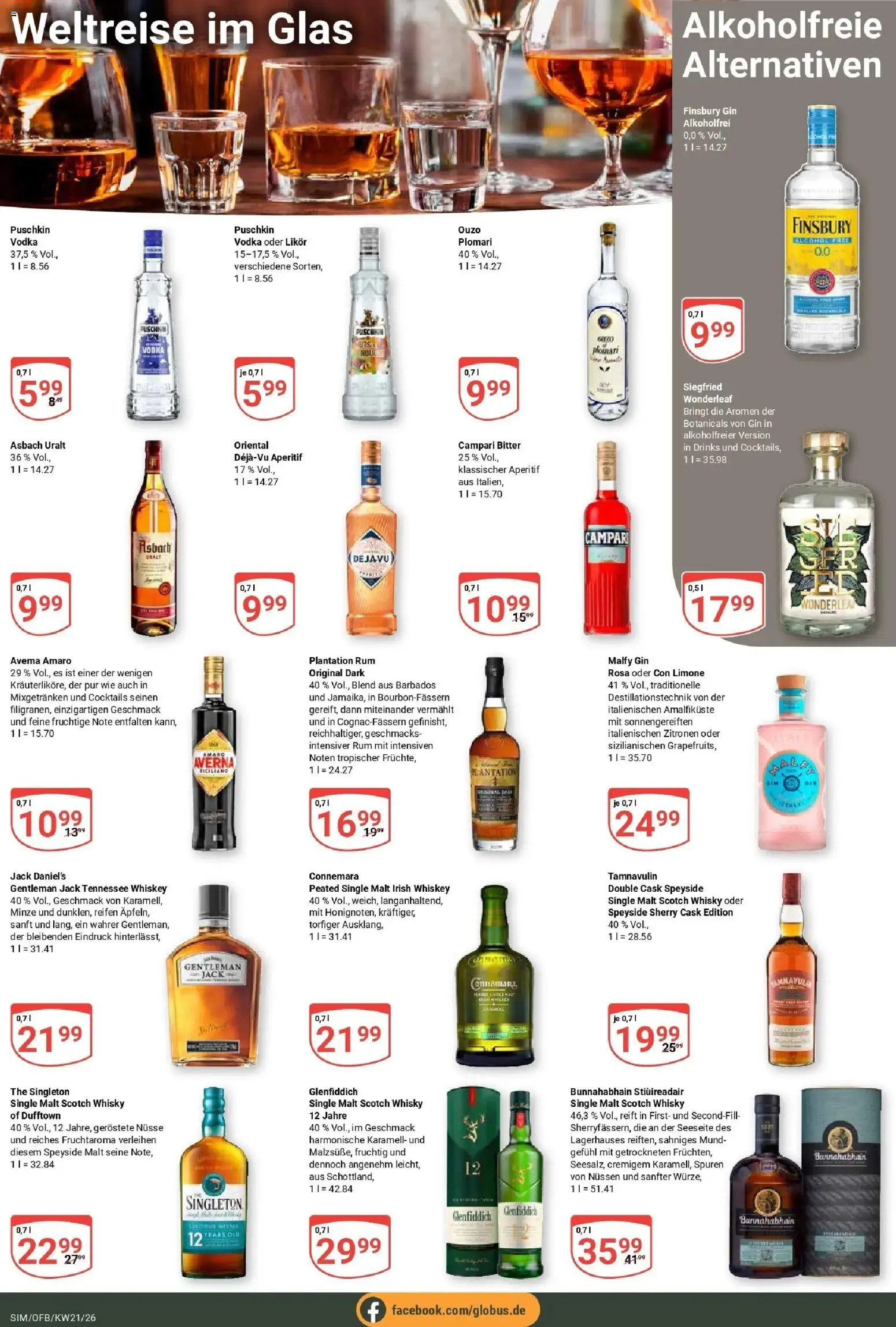 Globus Prospekt Simmern – gültig ab 17.05.2026 | Seite: 16 | Produkte: Ouzo, Likör, Campari, Nüsse
