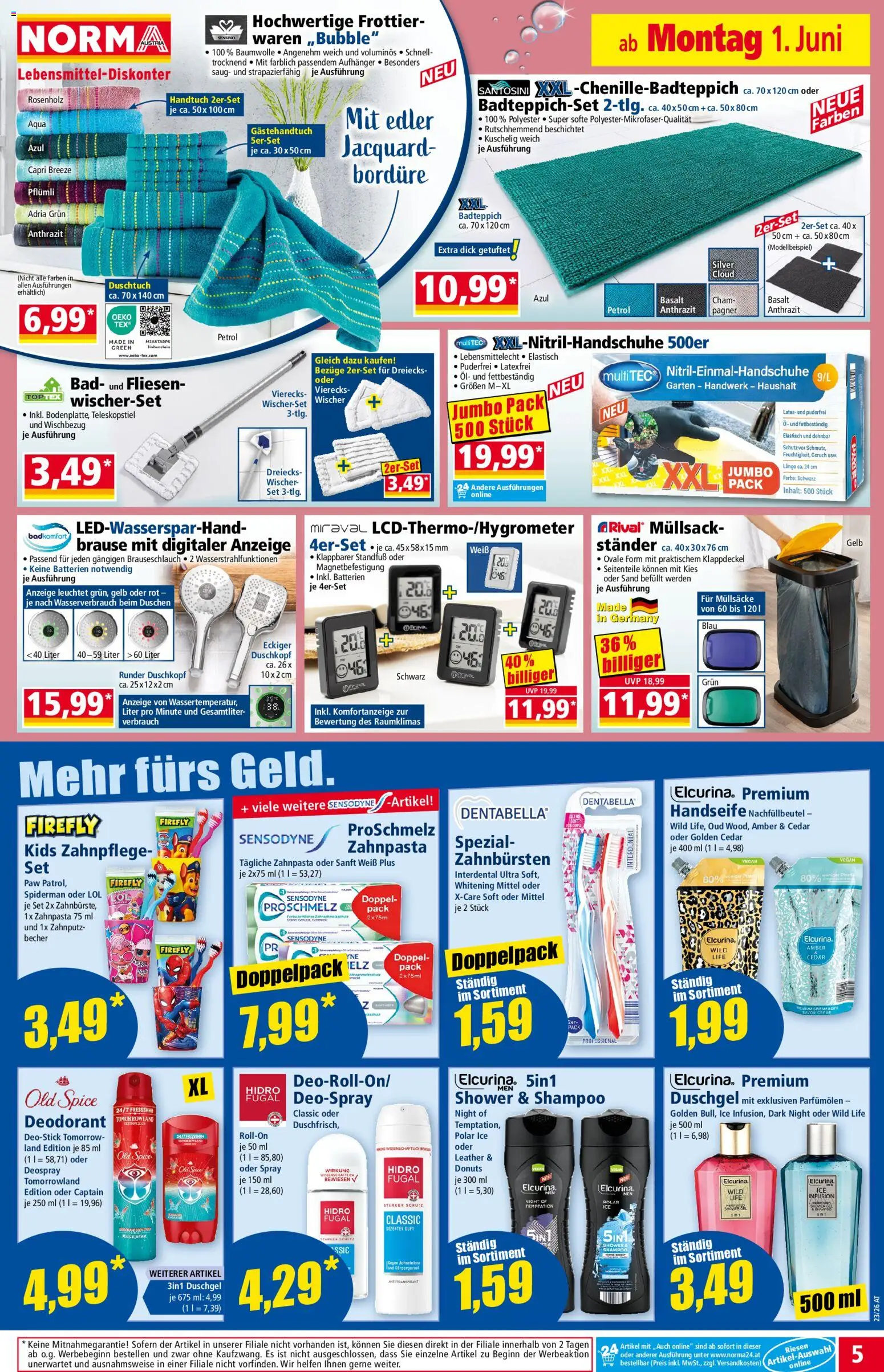 Norma Flugblatt gültig ab 01.06.2026 | Seite: 5 | Produkte: Bad, Creme, Öl, Duschgel