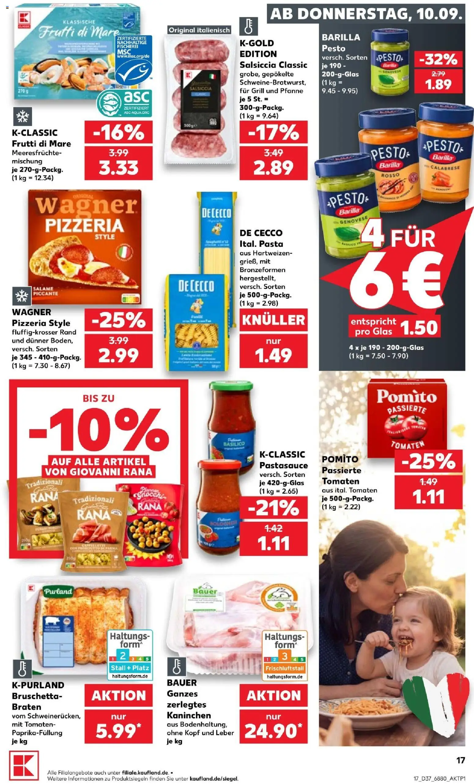 Kaufland Prospekt Völklingen – gültig ab 10.09.2026 | Seite: 17 | Produkte: Grill, Barilla, Tomaten, Pasta