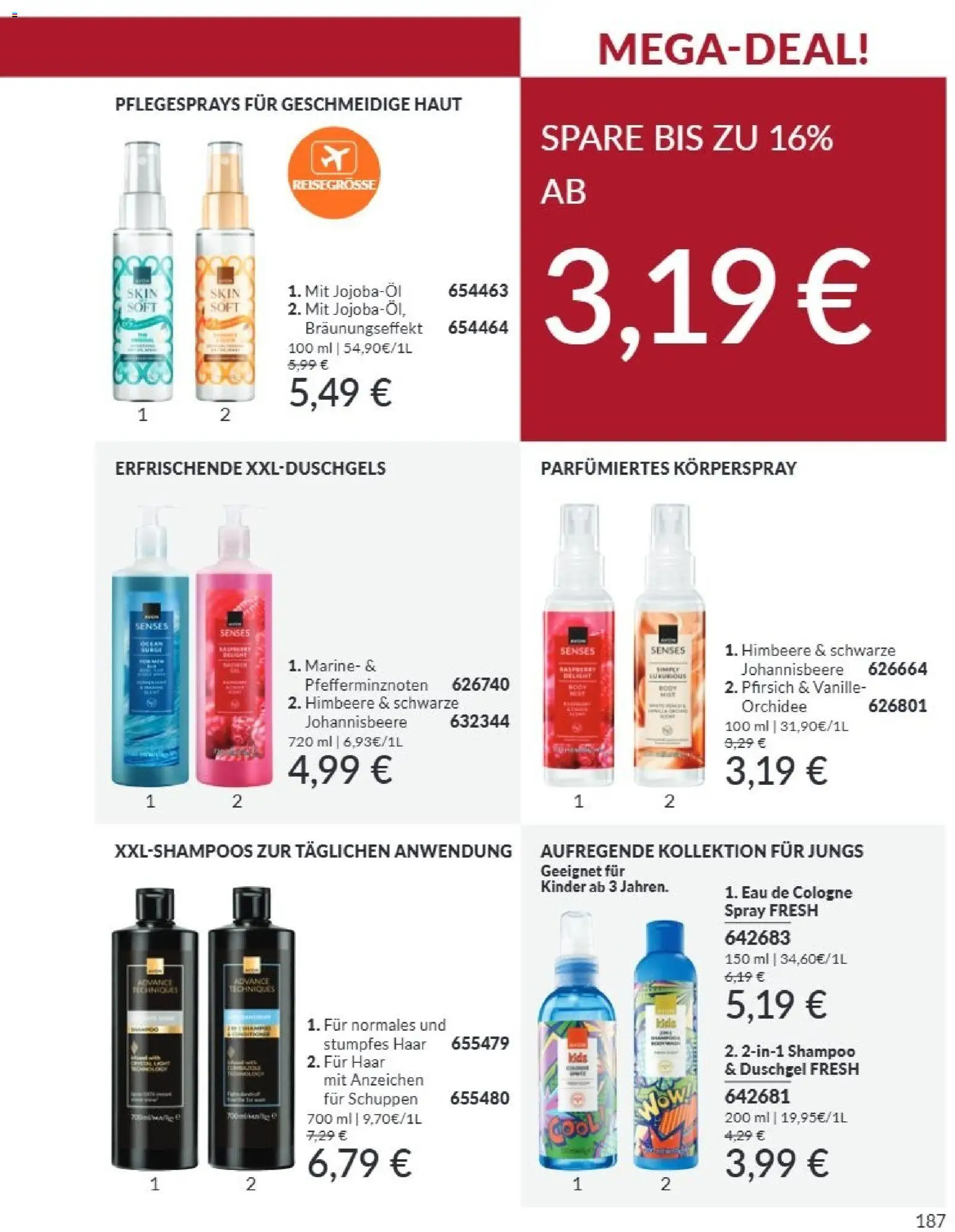 AVON Katalog September 2026 – gültig ab 01.09.2026 | Seite: 183 | Produkte: Orchidee, Vanille, Pfirsich, Körperspray