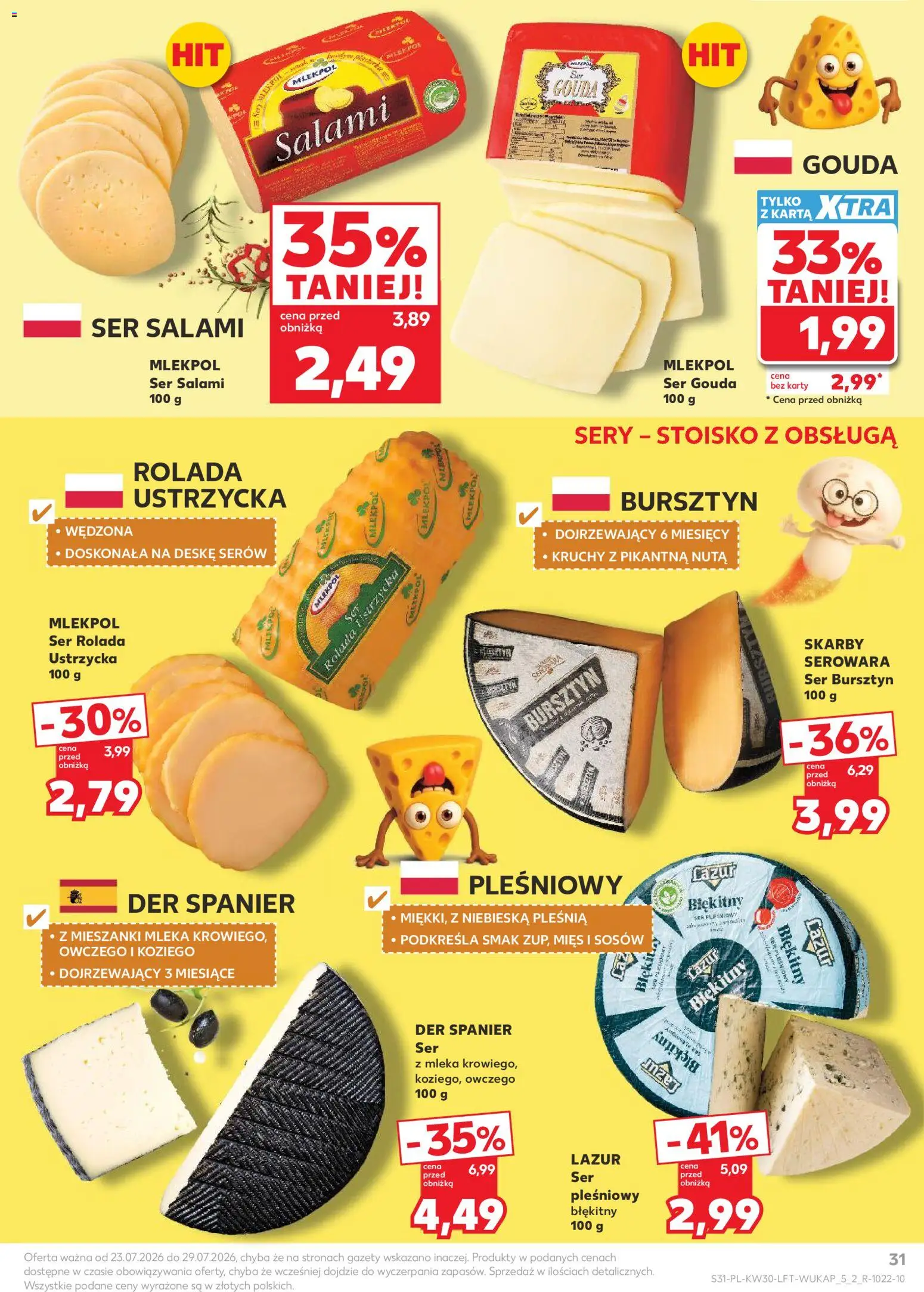 Kaufland Polsko leták od 23.07.2026 | Strana: 31 | Produkty: Gouda, Karty
