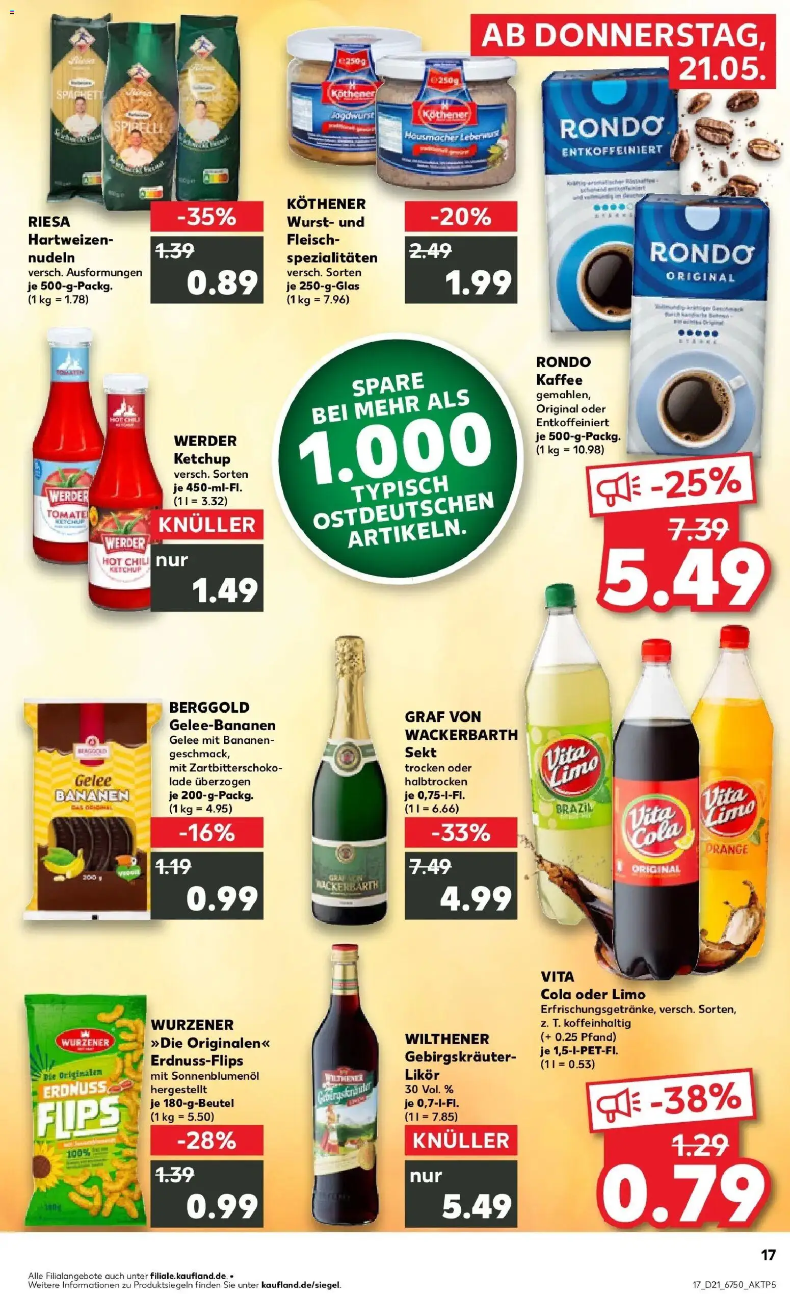Kaufland Prospekt Oranienburg – gültig ab 18.05.2026 | Seite: 22 | Produkte: Sekt, Chili, Pasta, Ketchup