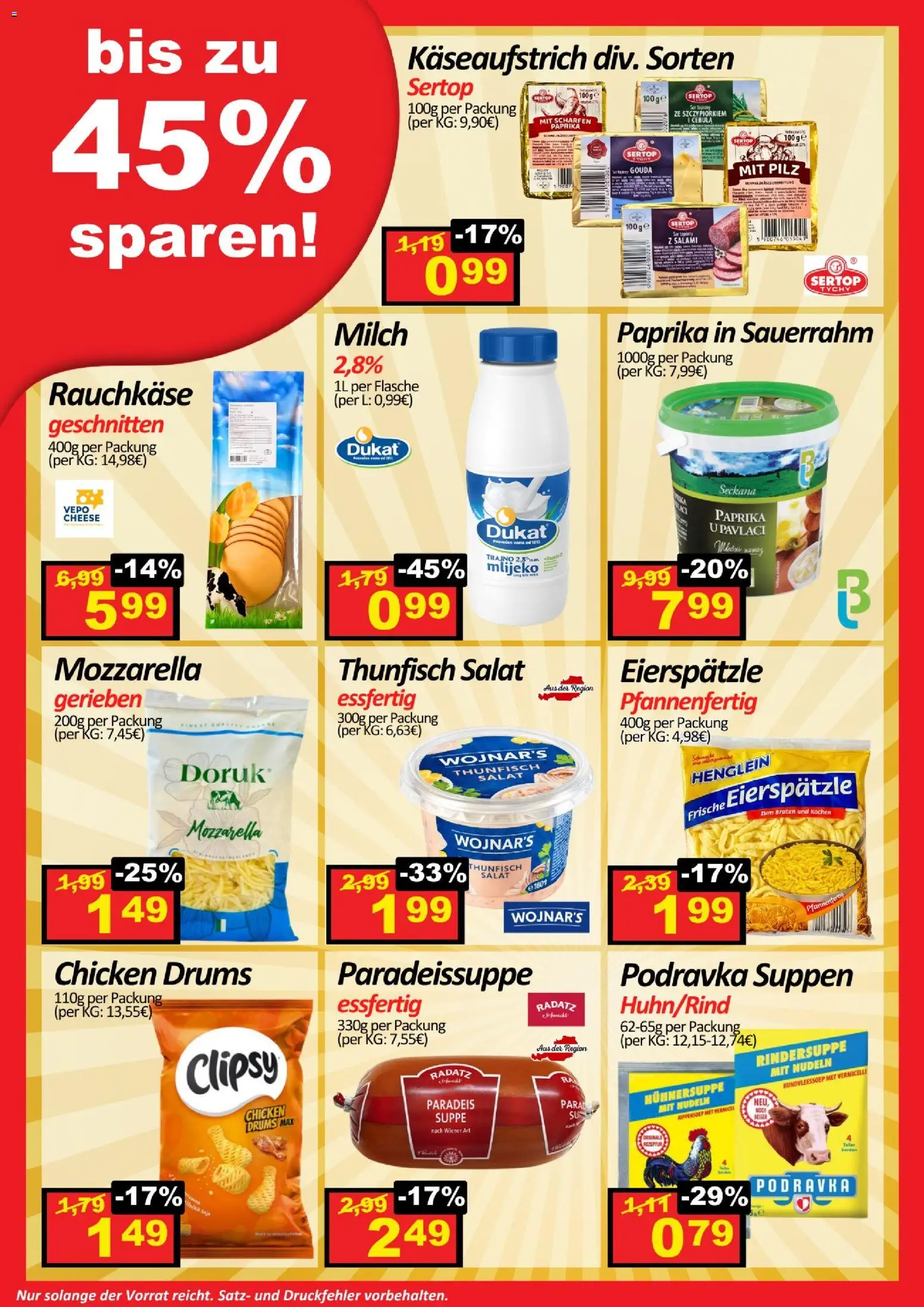 Wurstico Abholmarkt Flugblatt gültig ab 28.05.2026 | Seite: 3 | Produkte: Salat, Milch, Salami, Sauerrahm