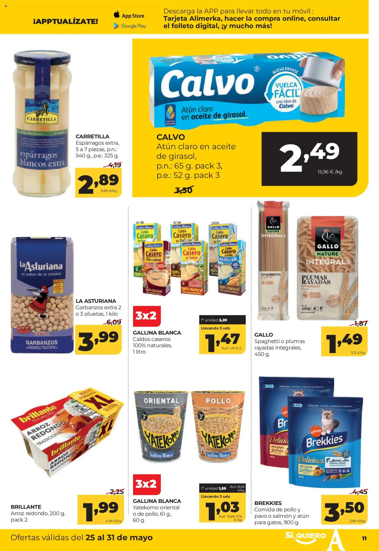 Alimerka folleto Castilla y León │ válido desde el 25.05.2026 | Página: 11 | Productos: Aceite, Arroz, Νερό καρύδας, Atún claro