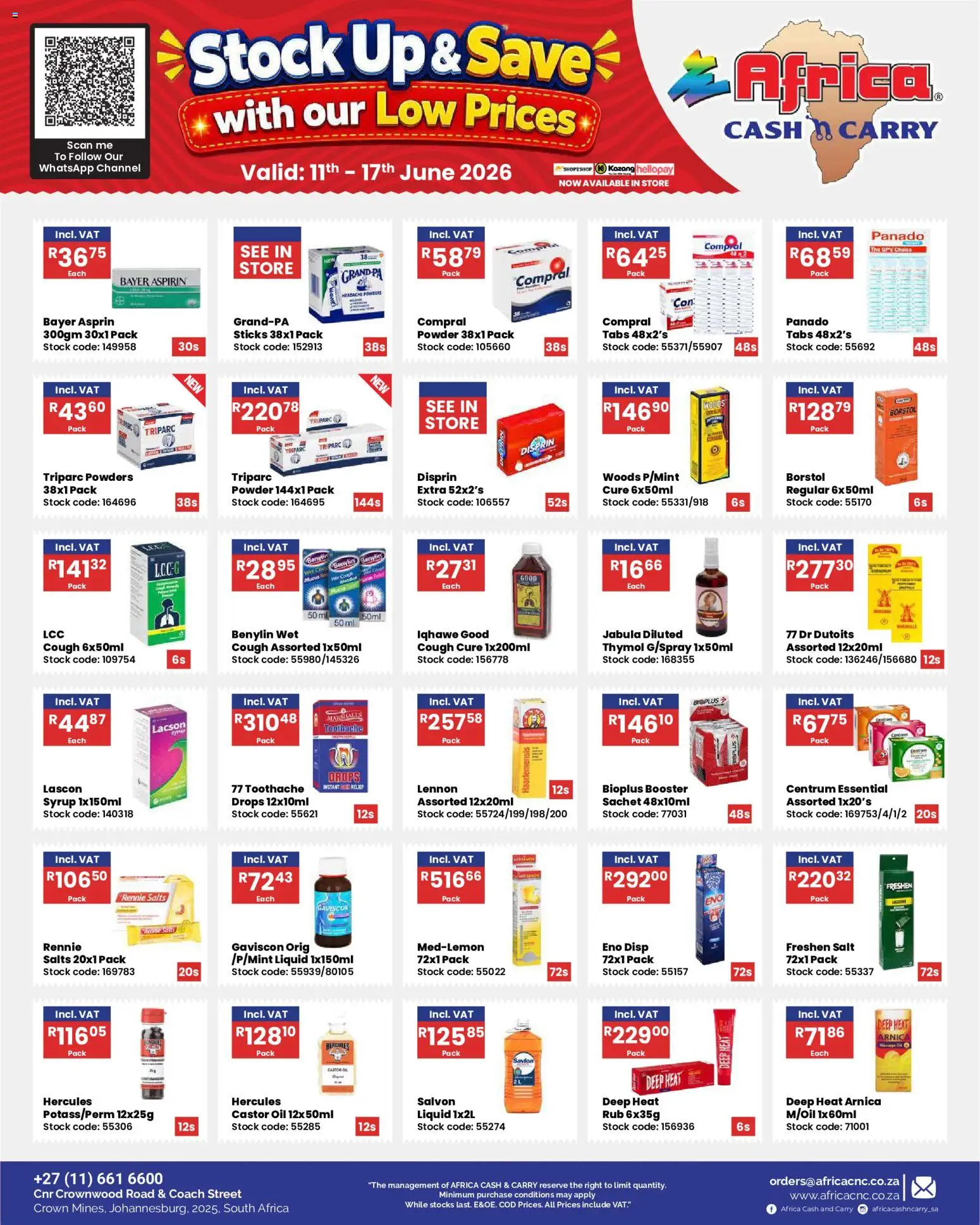 New Africa Cash & Carry catalogue – valid from 11.06.2026 | Page: 11 | Products: Oil, Powder, Stock, Salt