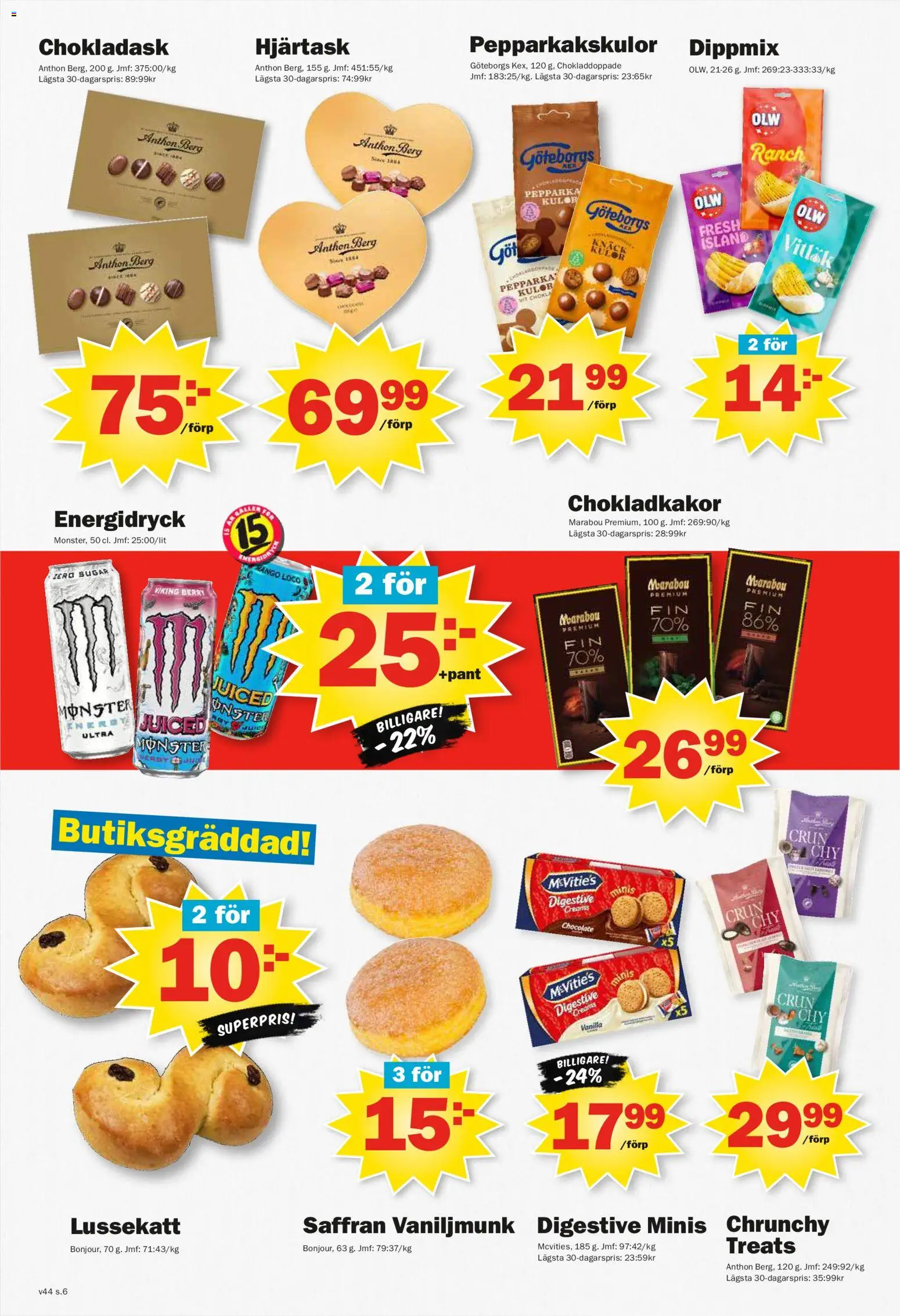 Pekås reklamblad aktuell från 26/10/2026 | Sida: 6 | Produkter: Chokladask, Saffran, Energidryck, Pepparkakskulor