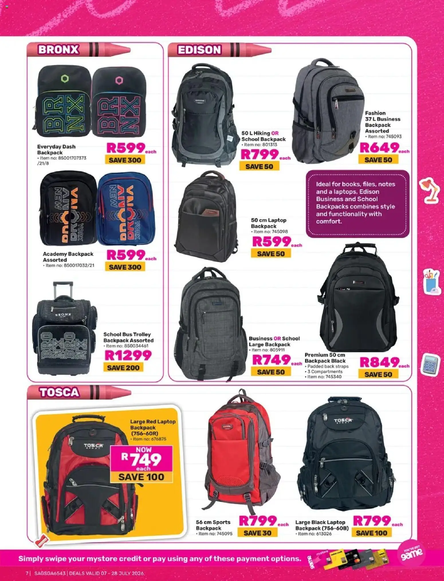 New Game catalogue – valid from 07/07/2026 | Page: 7