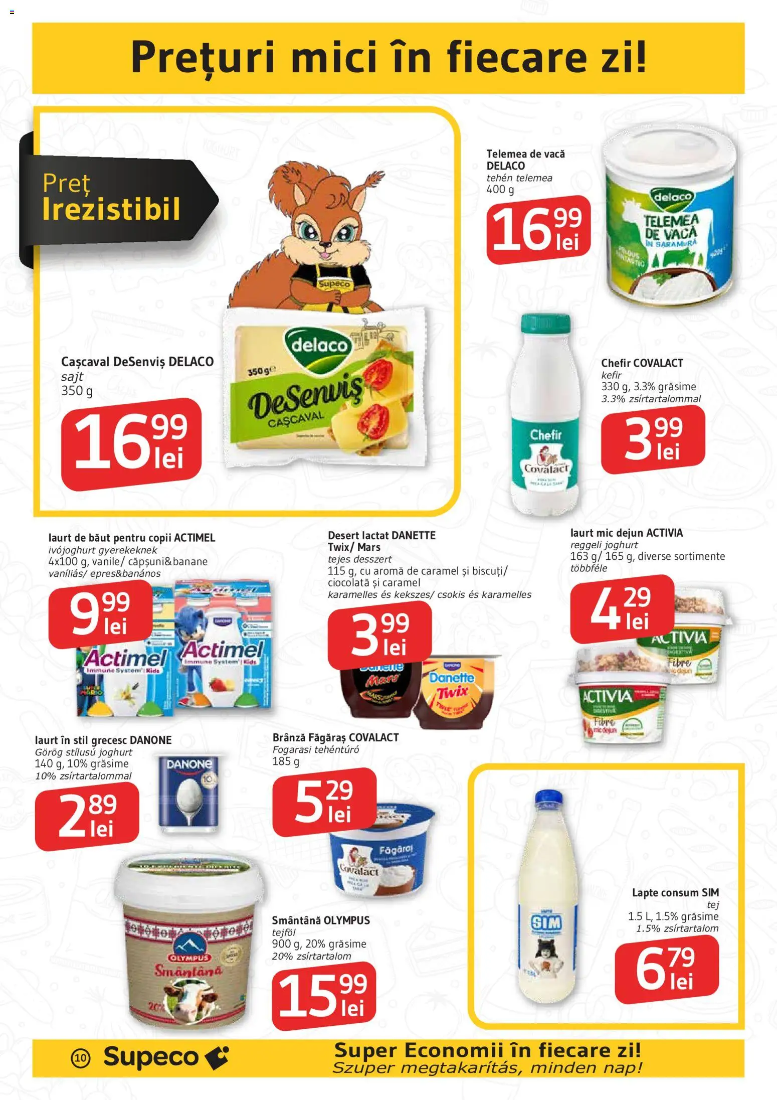 Noul catalog Supeco – valabil de la 11.06.2026 | Pagină: 10 | Produse: Light Kedi Konservesi, Brânză, Kefir, Smântână
