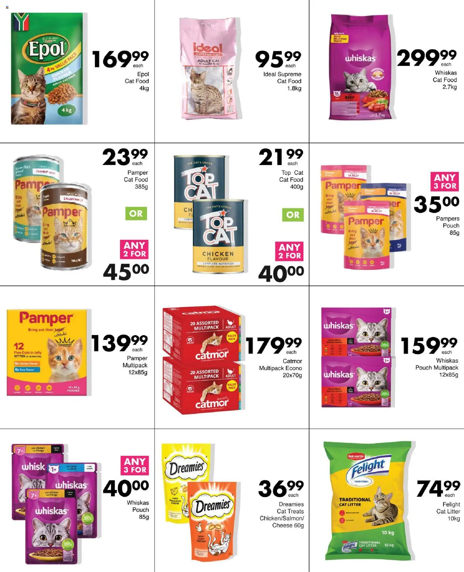 New Save catalogue – valid from 13/08/2026 | Page: 85 | Products: Tuna, Cheese, Chicken, Cat litter