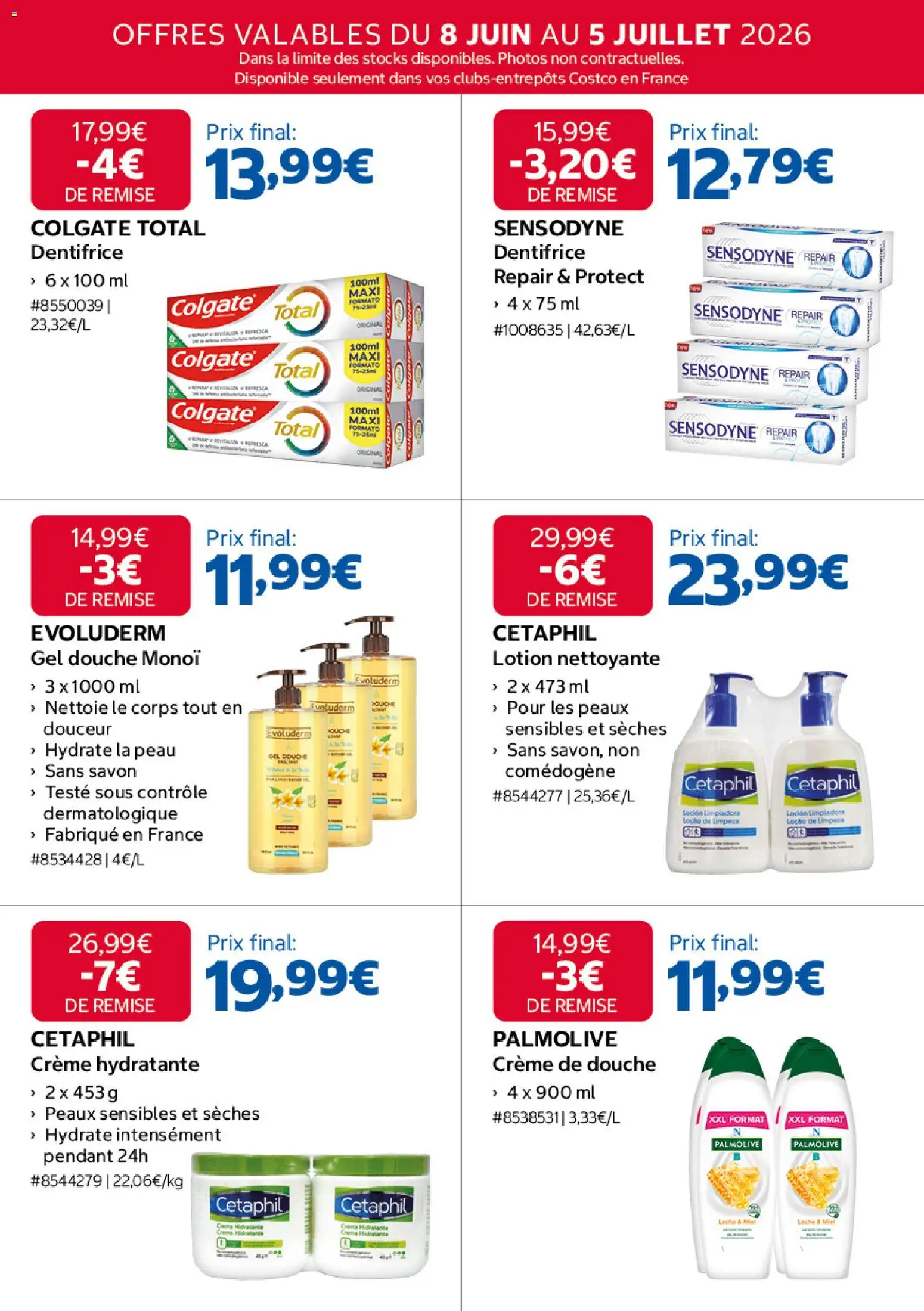 {H1} | Page: 7 | Produits: Lotion nettoyante, Savon, Dentifrice, Crème
