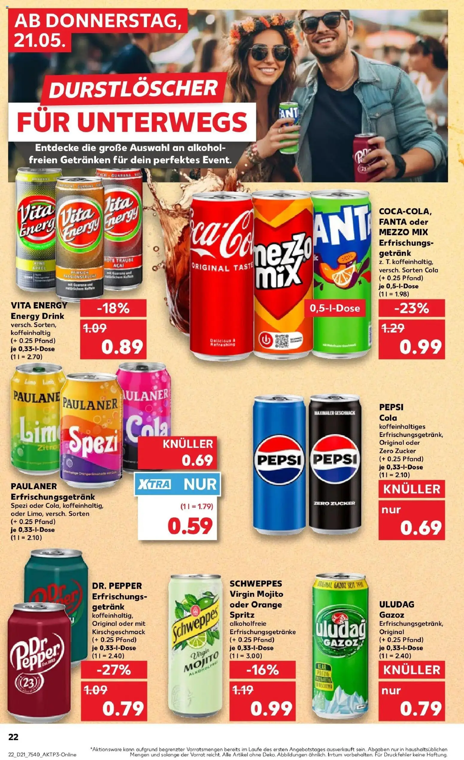 Kaufland Prospekt Cottbus – gültig ab 18.05.2026 | Seite: 27 | Produkte: Mezzo mix, Fanta, Zucker, Paulaner