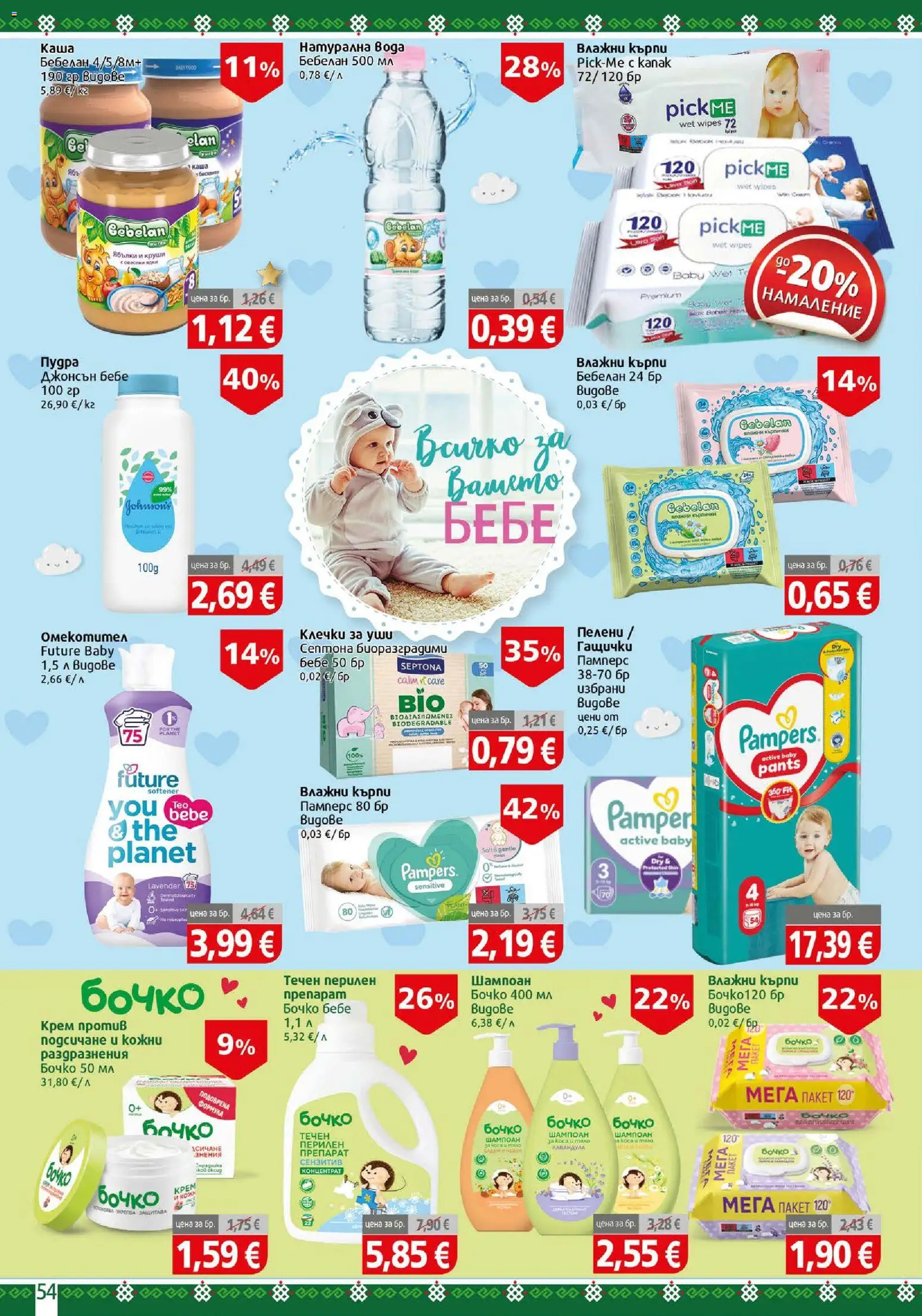 {H1} | Страница: 54 | Продукти: Препарат, Шампоан, Кърпи, Ябълки